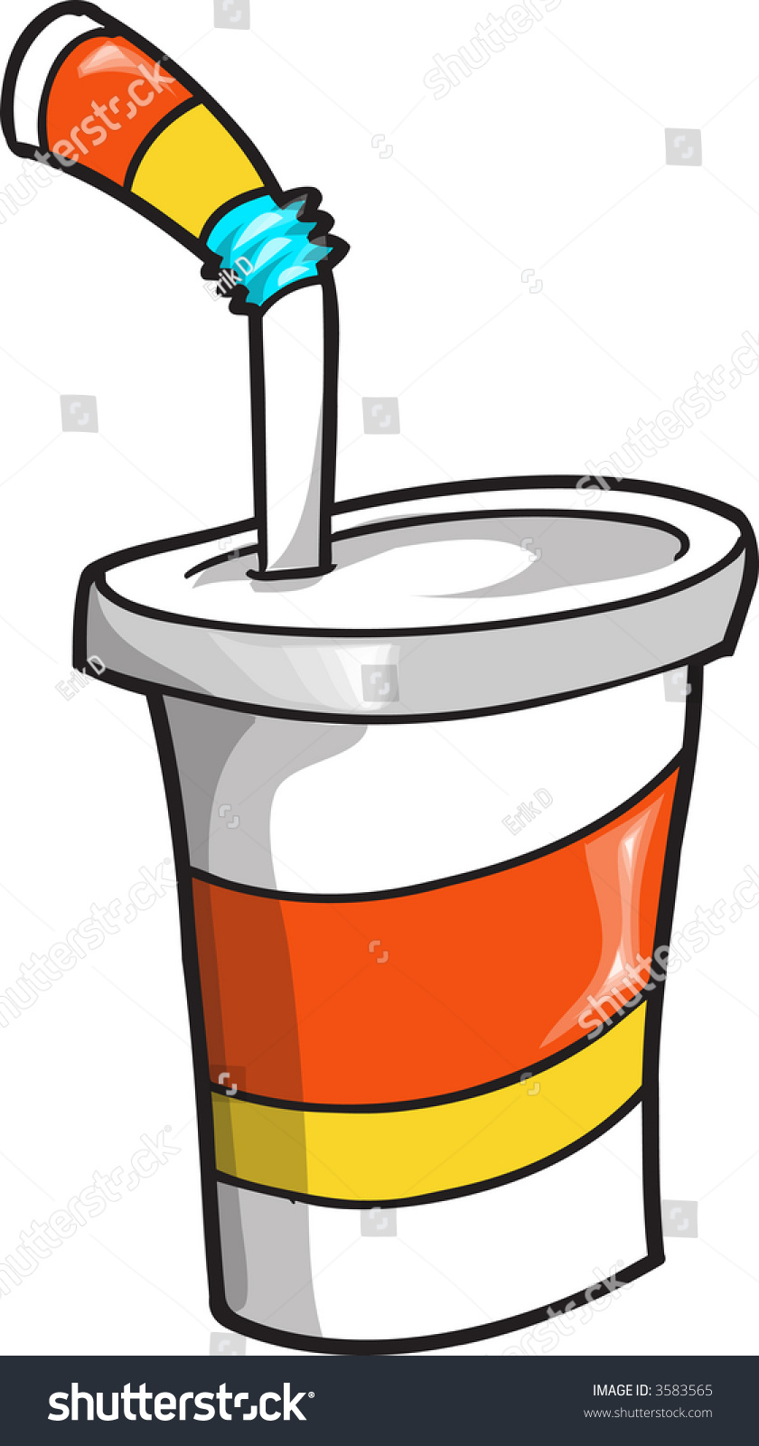 Soda Cup Vector Illustration - 3583565 : Shutterstock