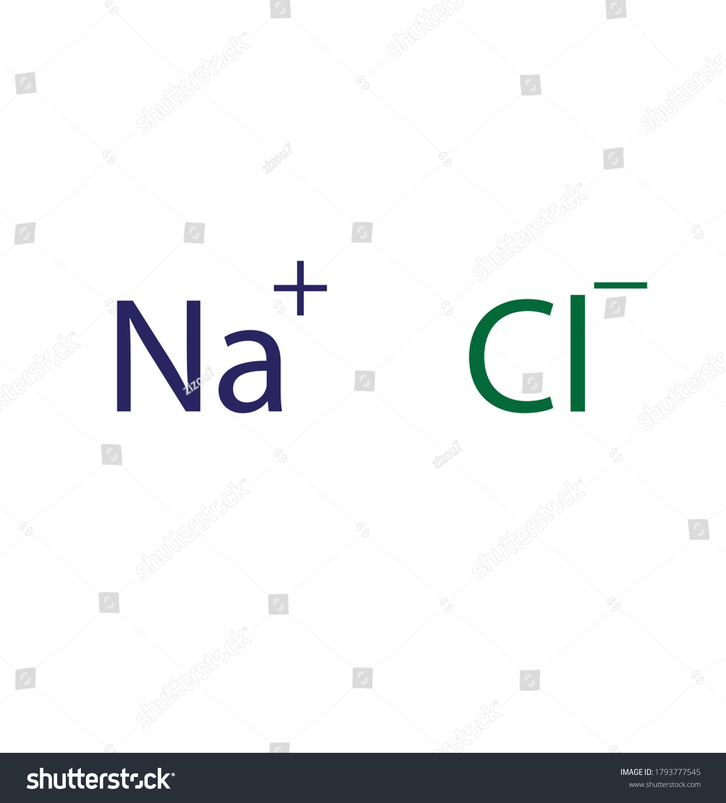 Sodium Chloride Nacl Chemical Structure Stock Vector Royalty Free