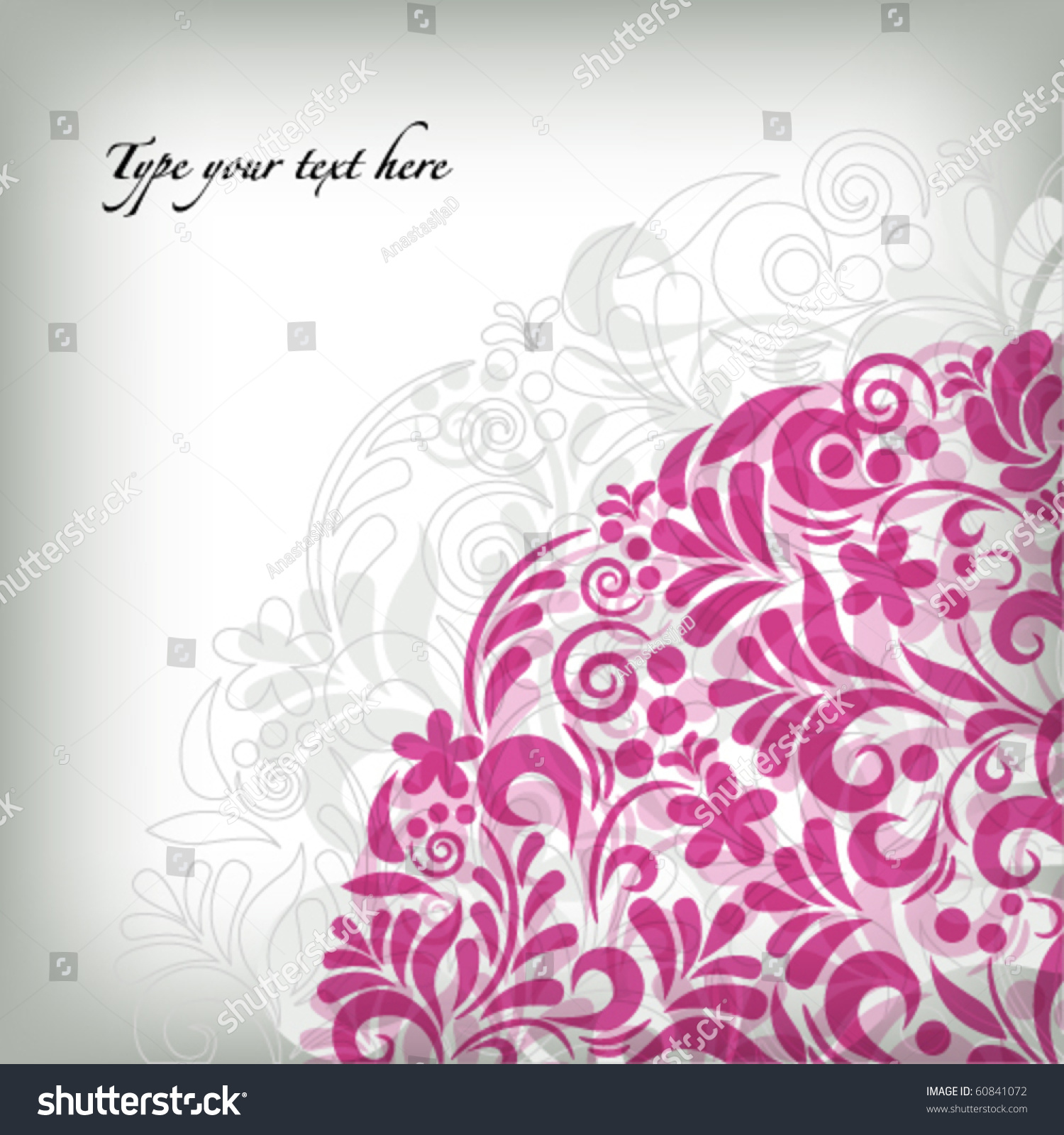Soft Floral Background Stock Vector Illustration 60841072 : Shutterstock