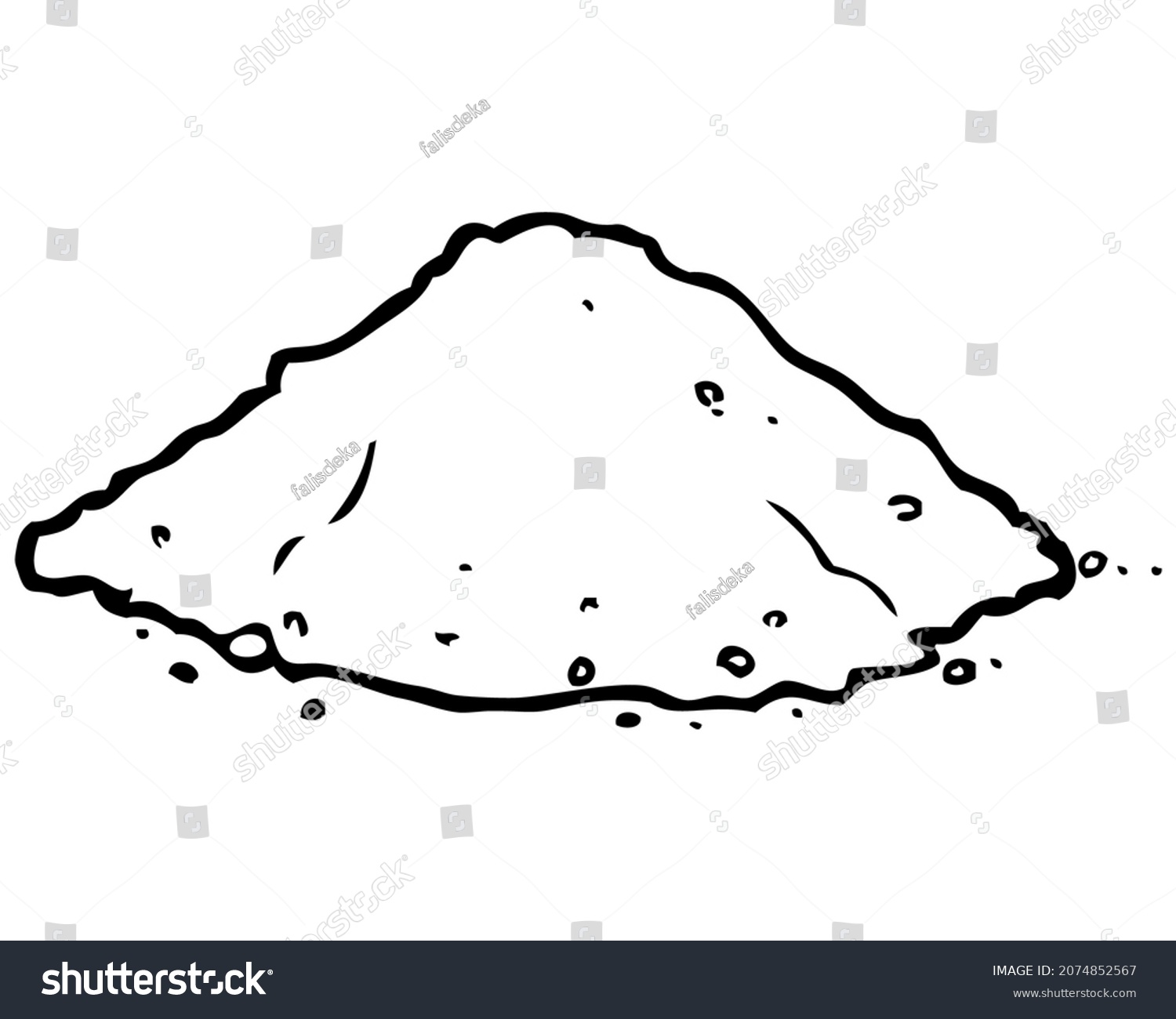 Soil Line Vector Illustrationisolated On White стоковая векторная