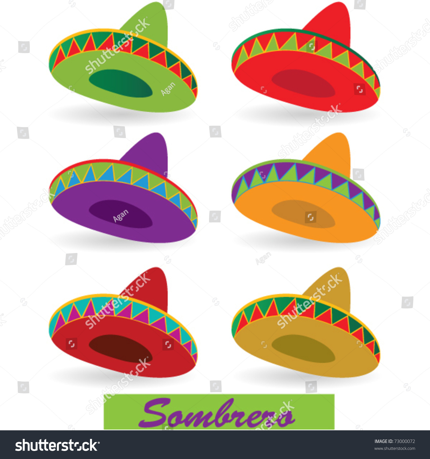 Sombrero Stock Vector Illustration 73000072 : Shutterstock