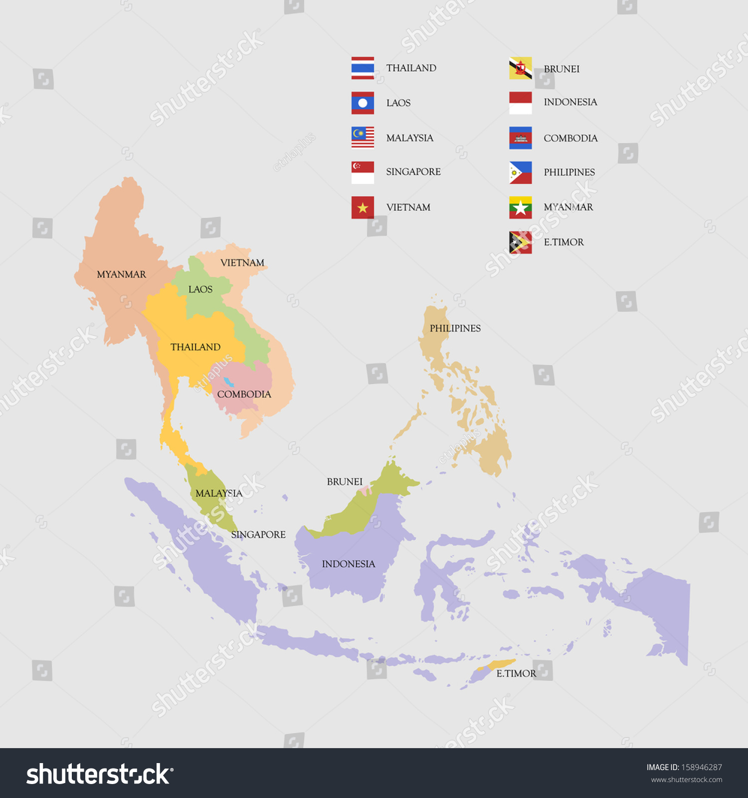 Map Of East Asia Vector 66