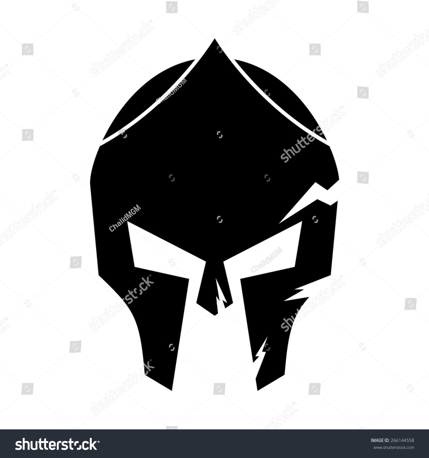 Spartan Helmet Stock Vector Illustration 266144558 : Shutterstock