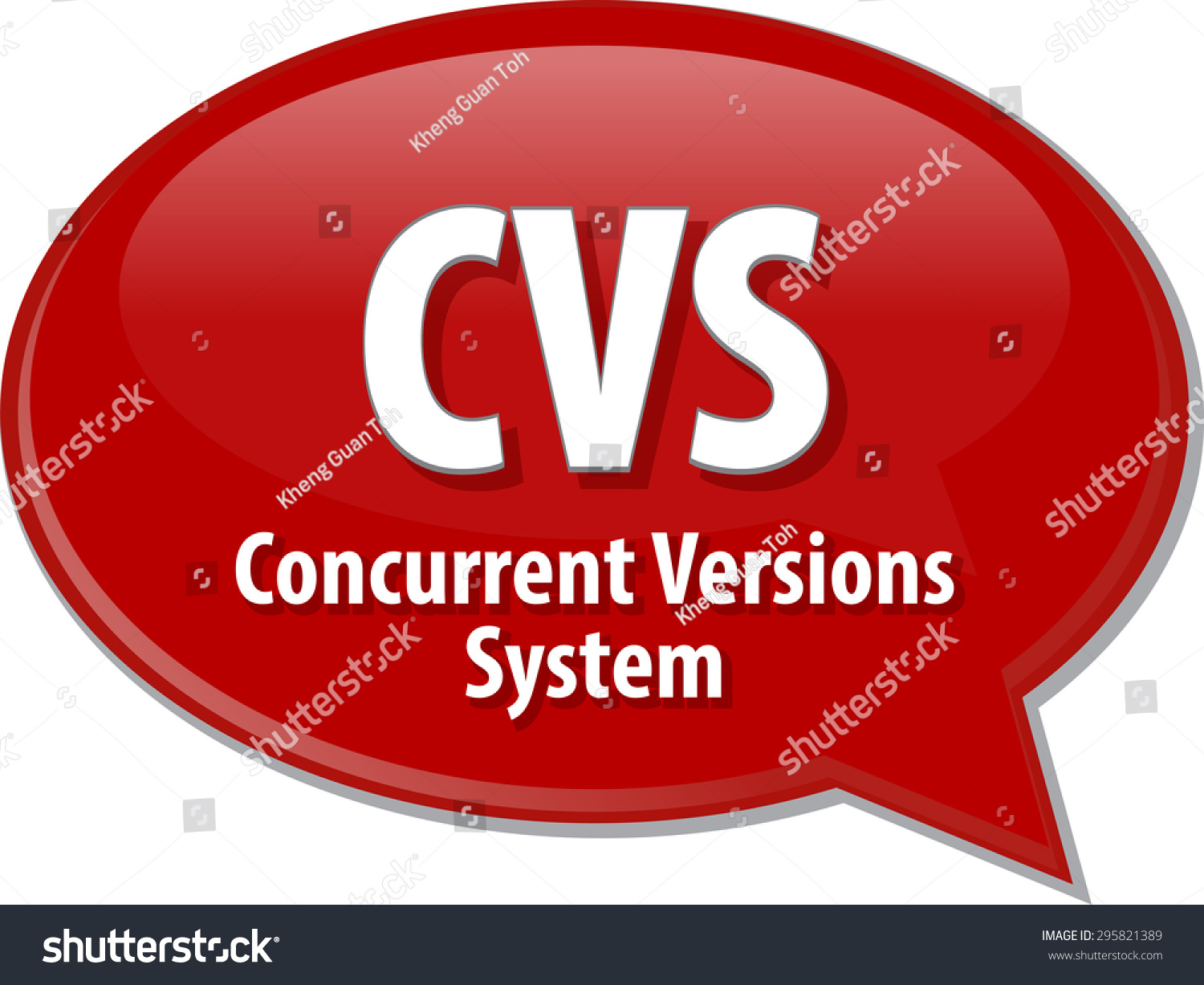 speech bubble illustration of information technology acronym abbreviation term definition cvs