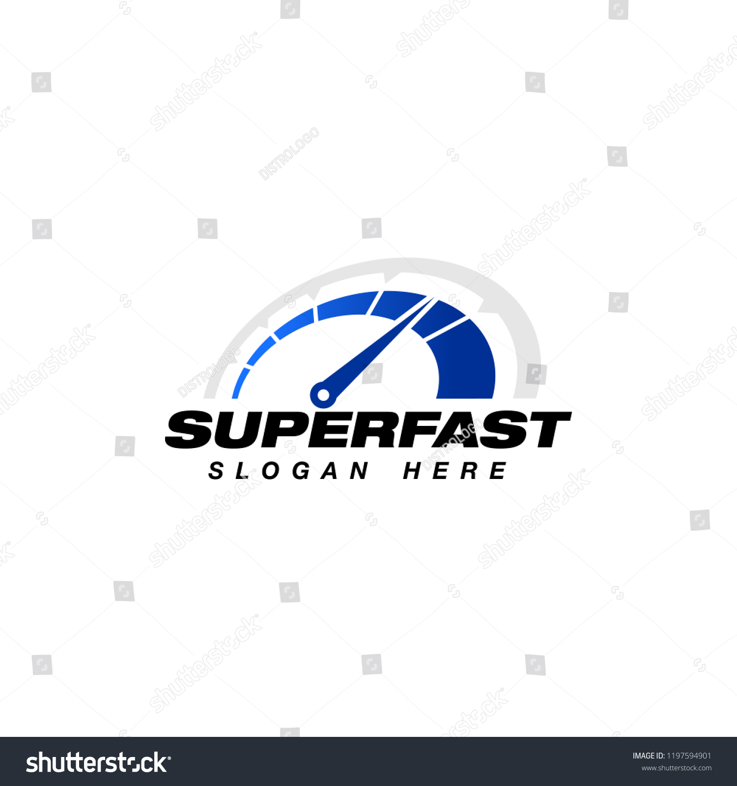 Speed Vector Logo Design Speedometer Icon Stock Vector Royalty Free