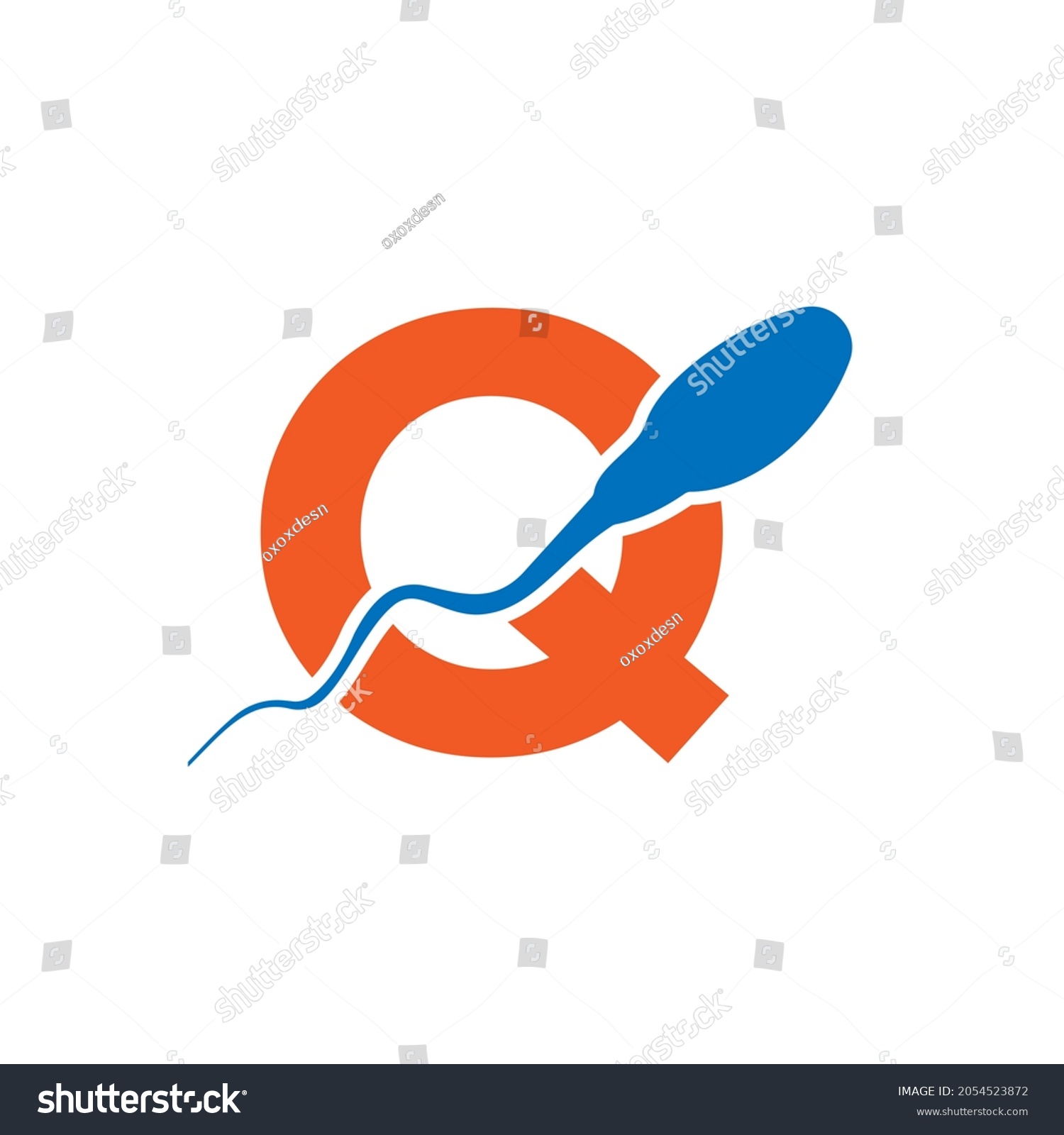 Sperm Egg Cell Logo On Letter Stock Vector Royalty Free 2054523872