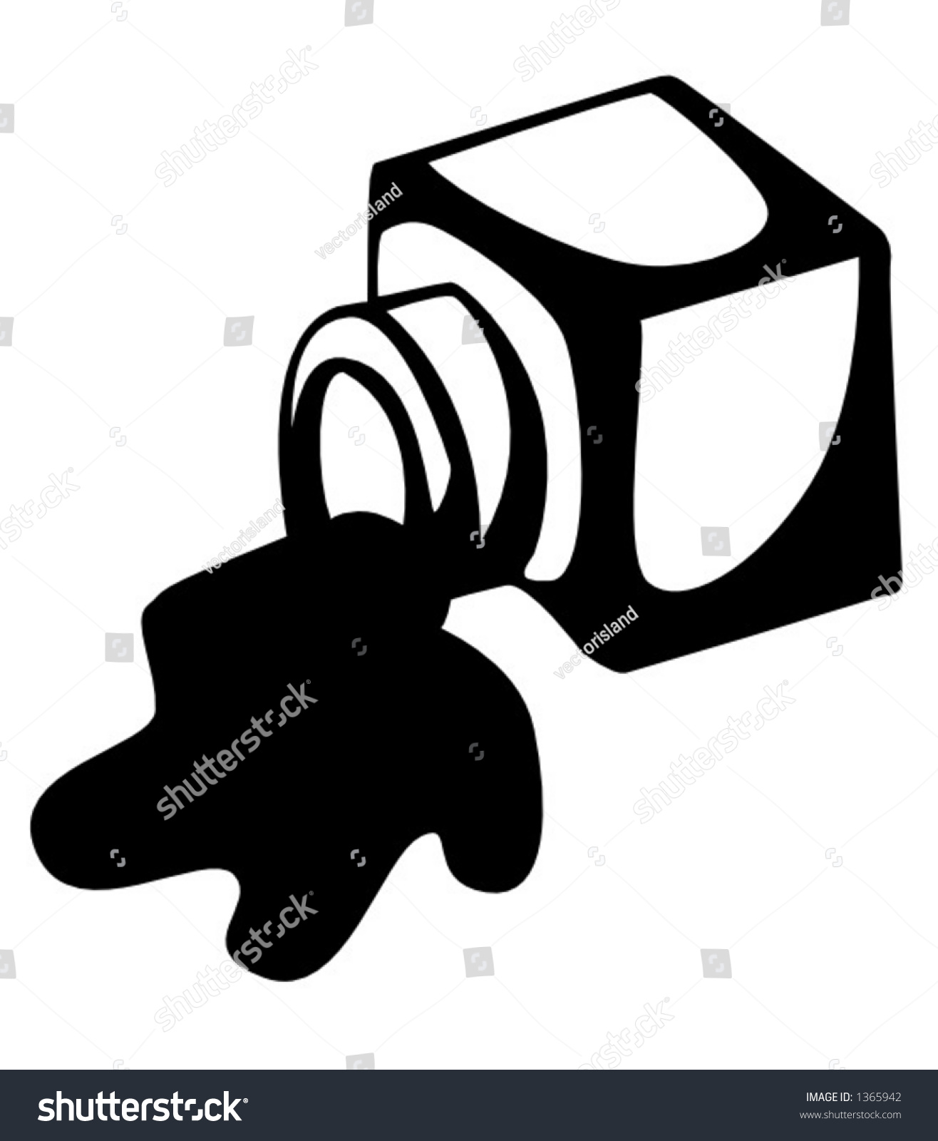 Spilled Ink Stock Vector Illustration 1365942 : Shutterstock