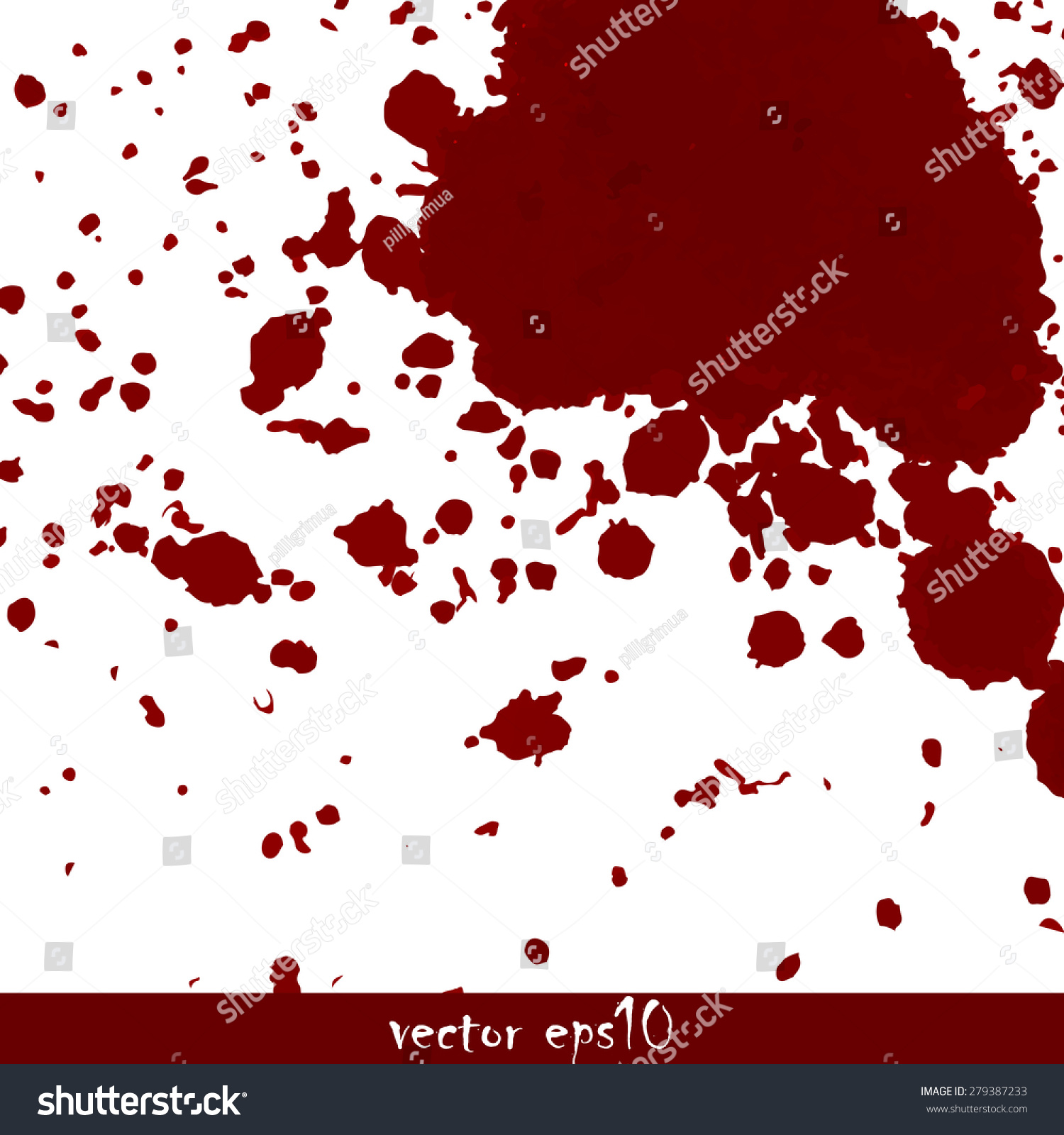 Splattered Blood Stains Vector Illustration Stock Vector Royalty Free