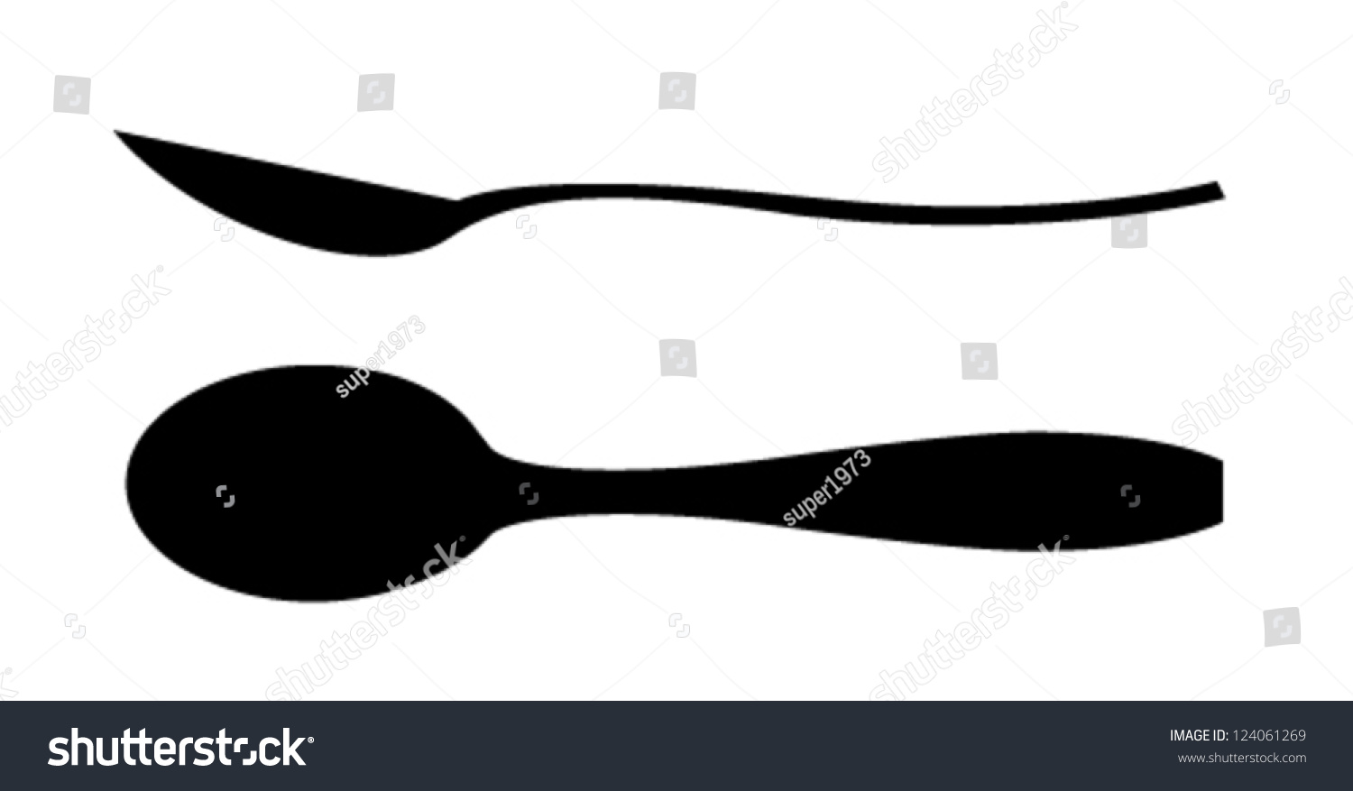 Spoon Vector Illustration Stock Vector 124061269 - Shutterstock