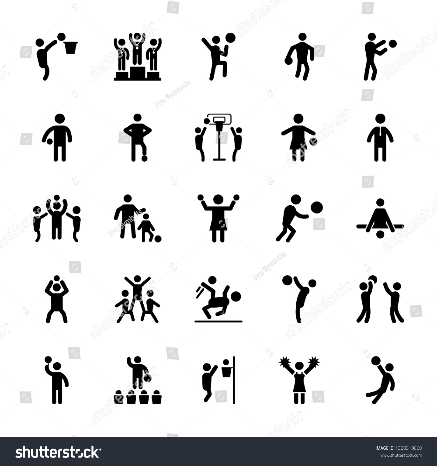 Sports Pictograms Vector Pack Stock Vector Royalty Free