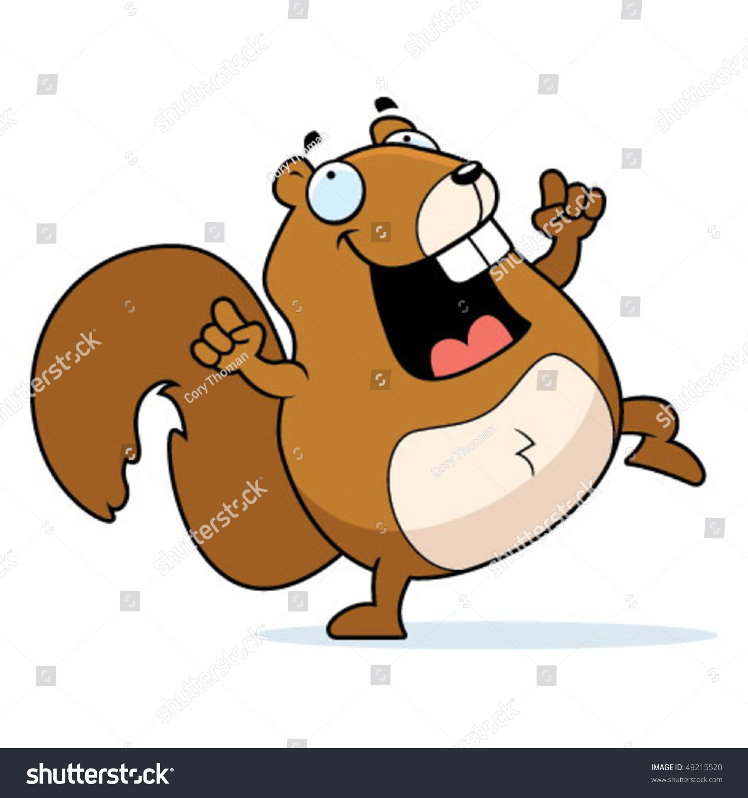 Squirrel Dancing Stock Vector Illustration 49215520 Shutterstock