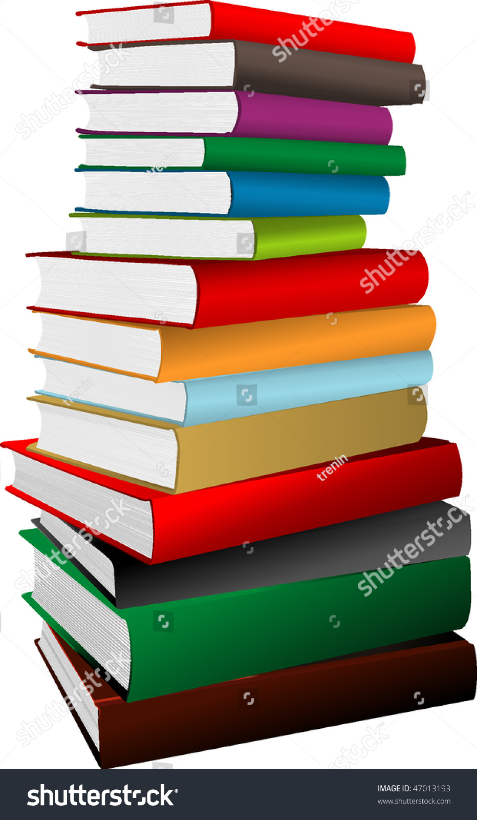 Stack Of Books. Vector Illustration - 47013193 : Shutterstock