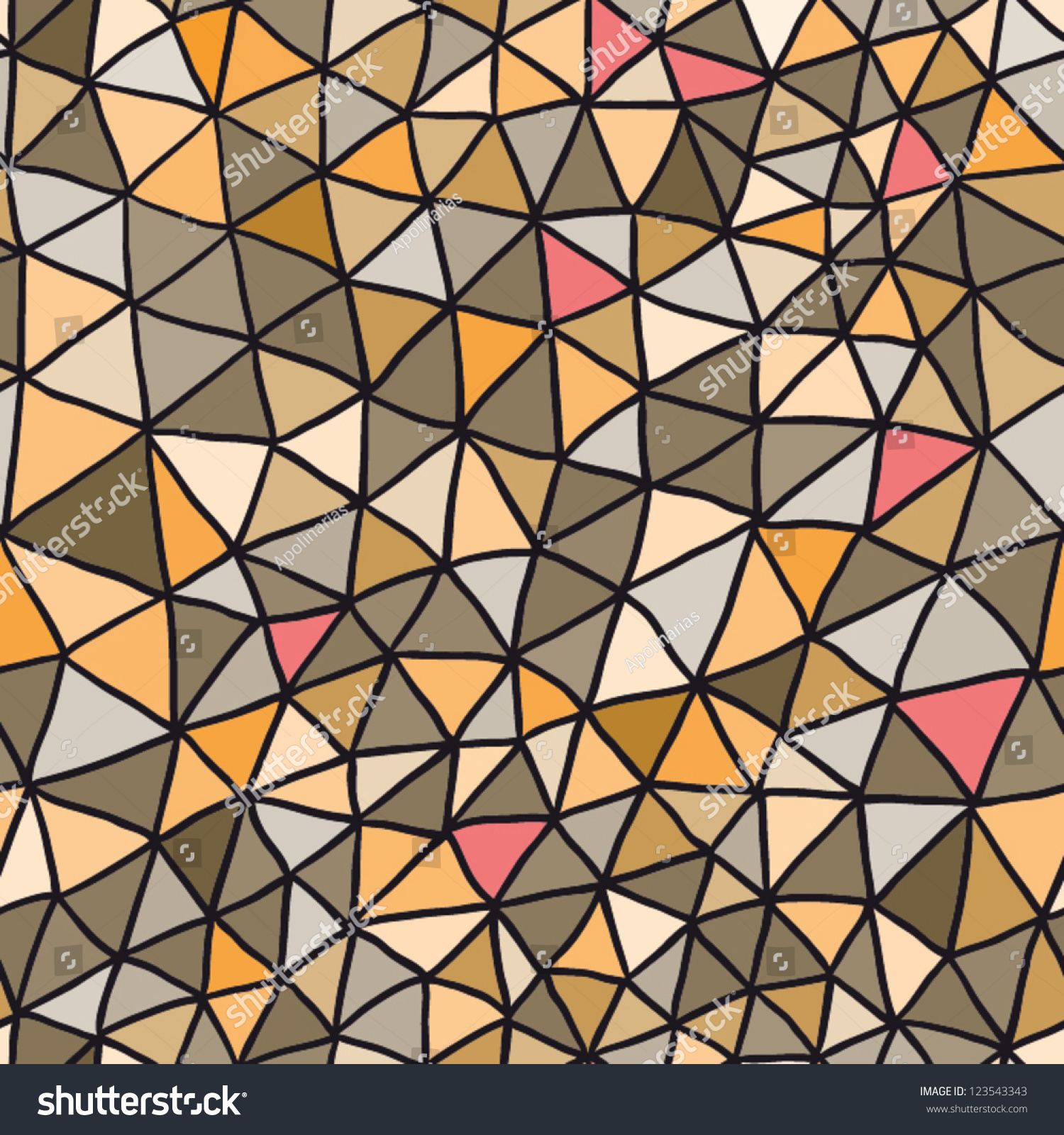 Stained Glass Seamless Pattern With Triangles Stock Vector Illustration 123543343 Shutterstock 9753