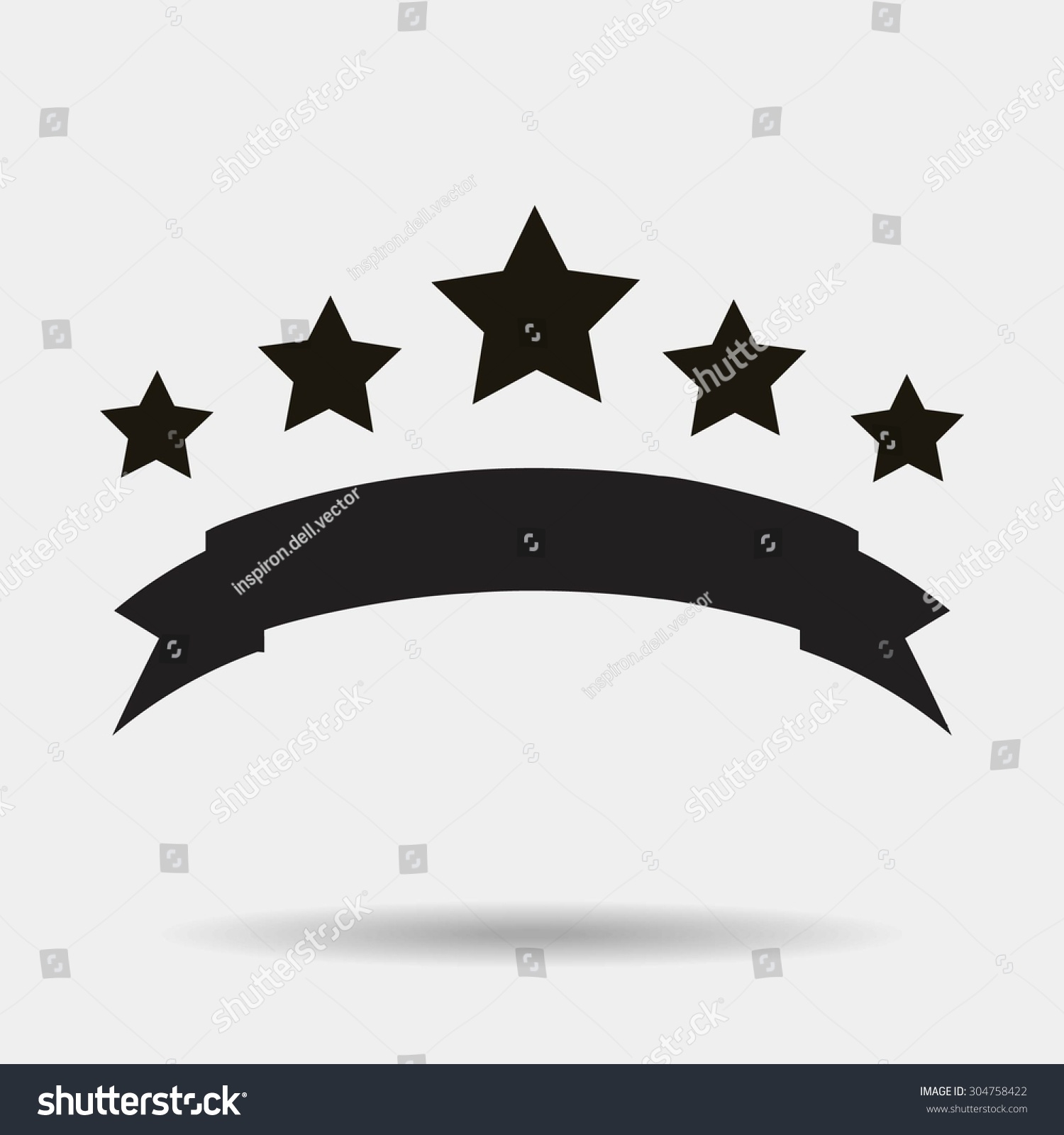 Stars With Banner. Stock Vector Illustration 304758422 : Shutterstock