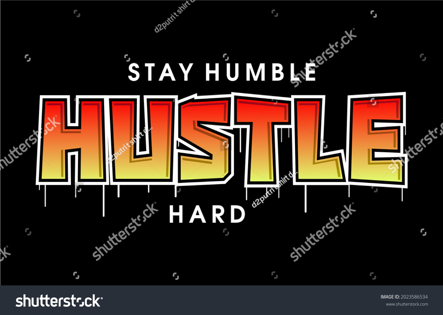 Stay Humble Hustle Hard Motivational Quote Stock Vector Royalty Free