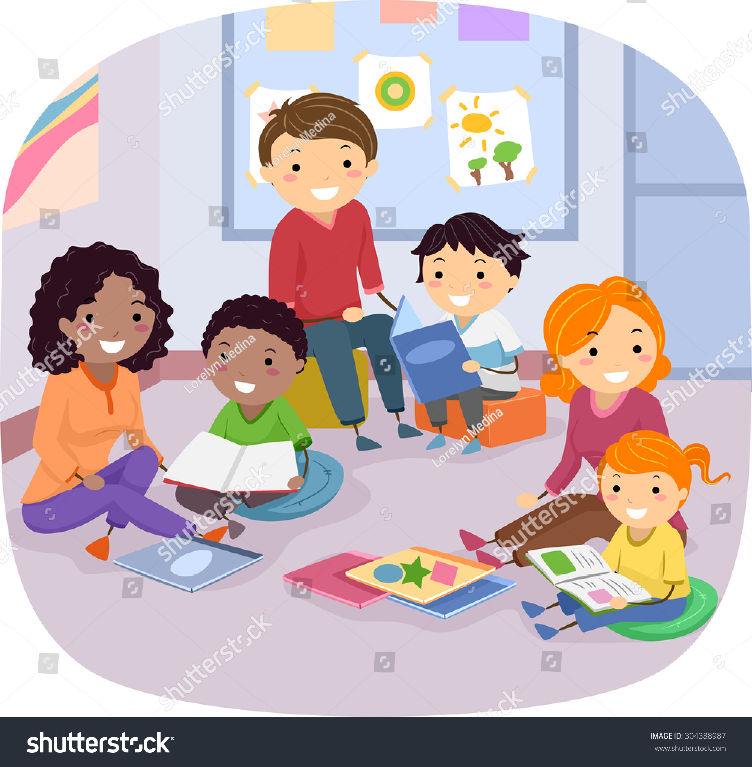 clipart family reading together - photo #19