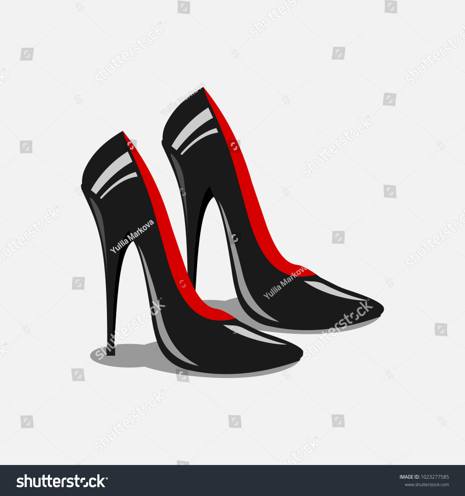 Stiletto Heels Female Shoes Vector Icon Stock Vector Royalty Free