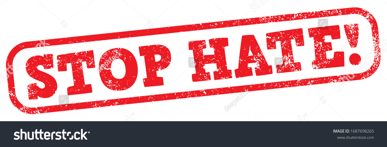 Stop Hate Red Rubber Stamp Stock Vector Royalty Free