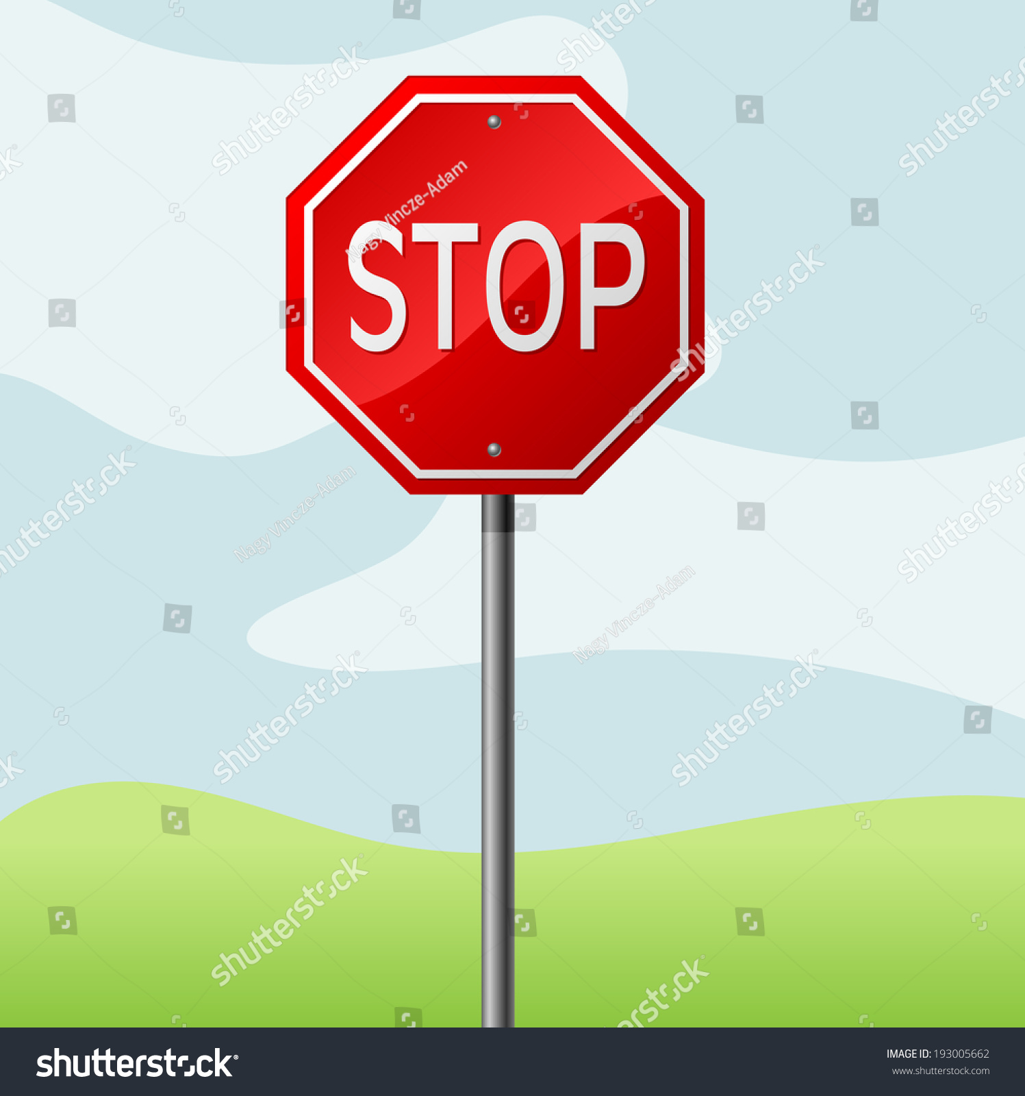 Stop Sign Stock Vector Illustration Shutterstock