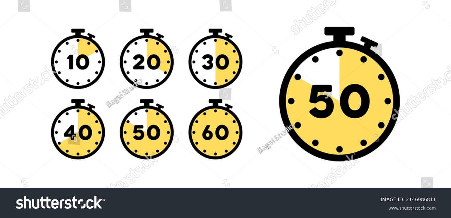 Stopwatch Icon Set Timer Countdown Icon Stock Vector Royalty Free Shutterstock