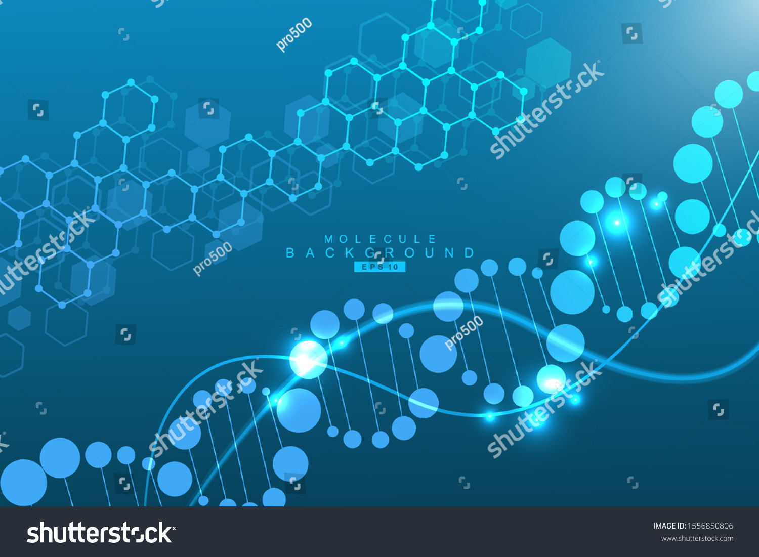 Structure Molecule Communication Dna Atom Neurons Stock Vector Royalty