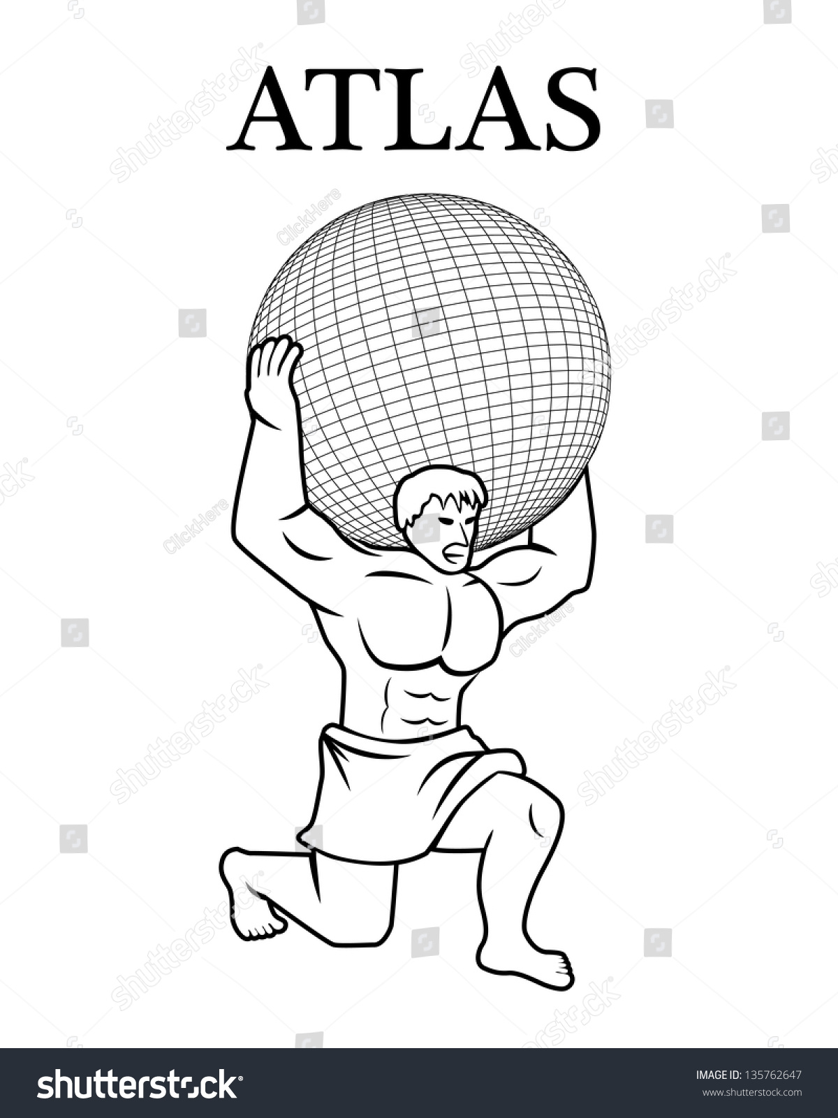 Stylized Atlas Eps10 Vector 135762647 Shutterstock