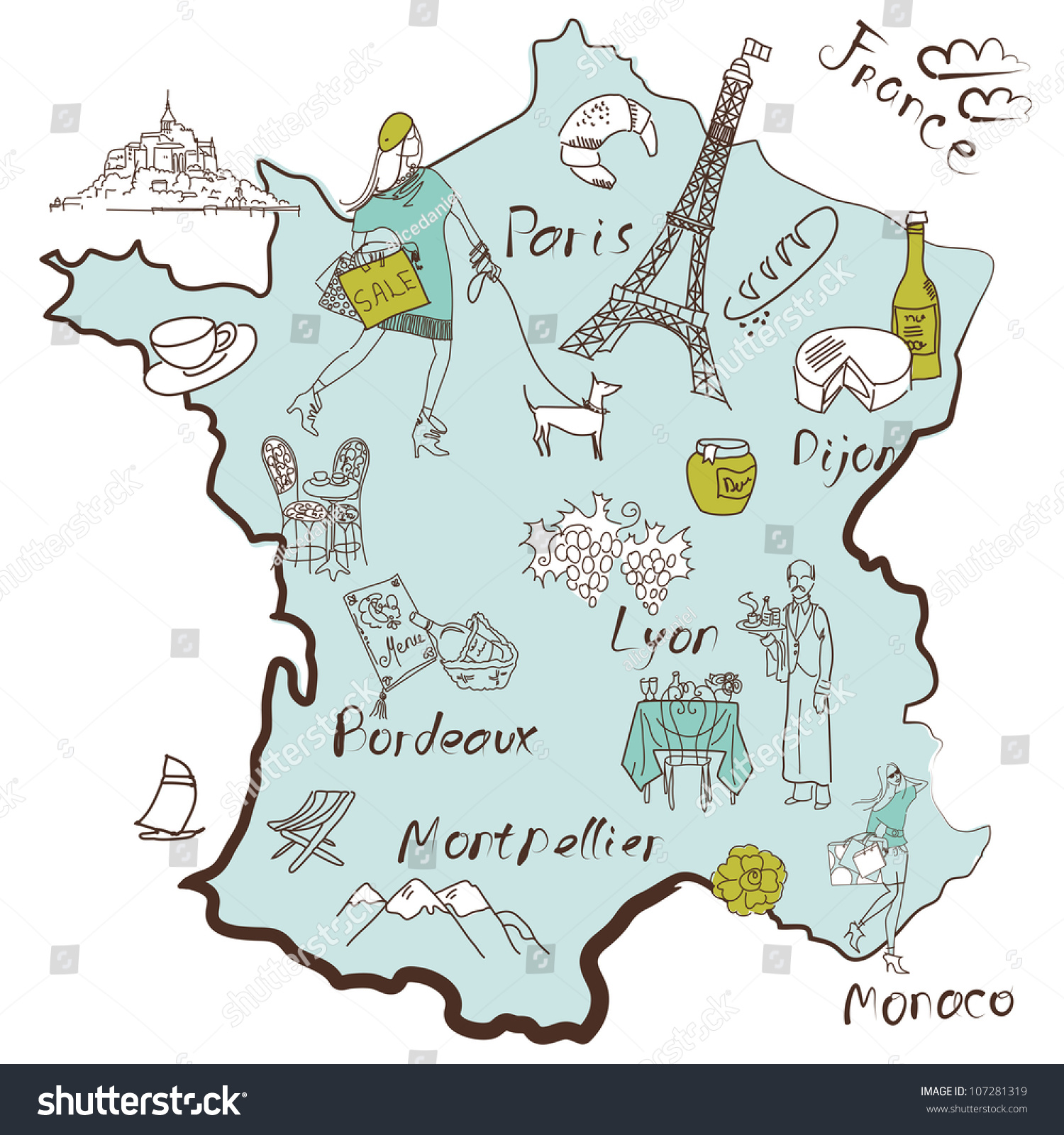 clipart map of france - photo #47