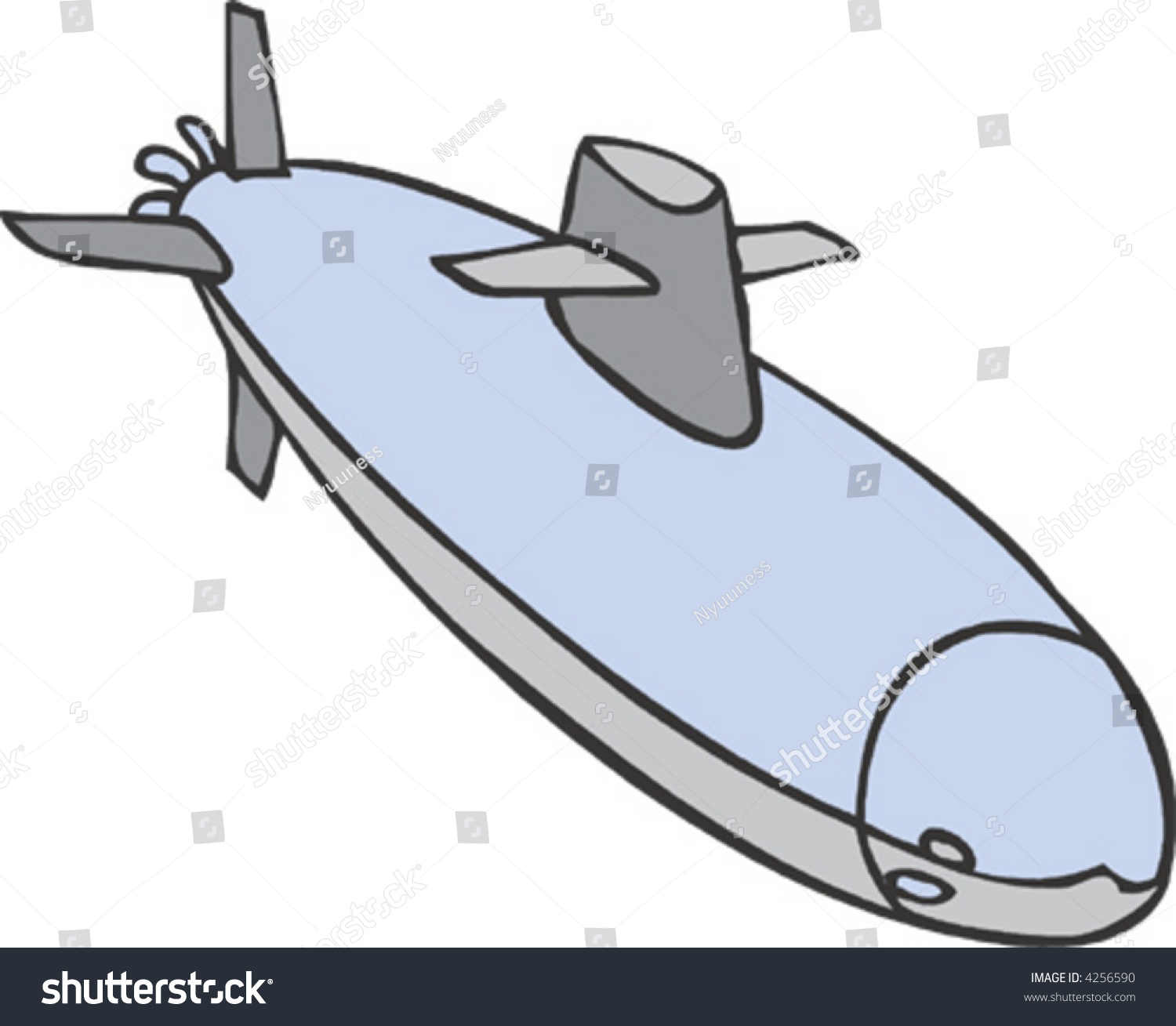 Submarine Stock Vector Illustration 4256590 : Shutterstock