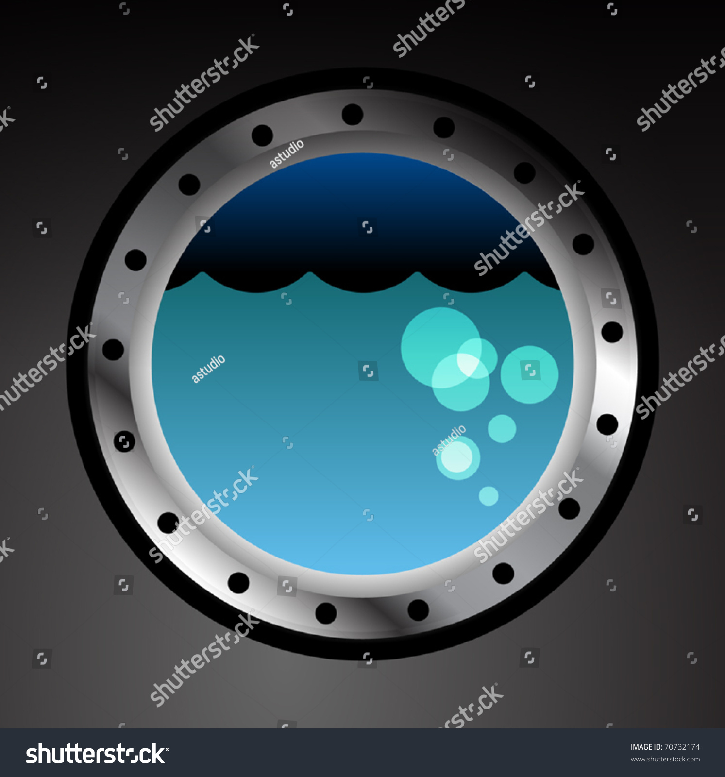 Submarine Porthole, Vector Illustration - 70732174 : Shutterstock