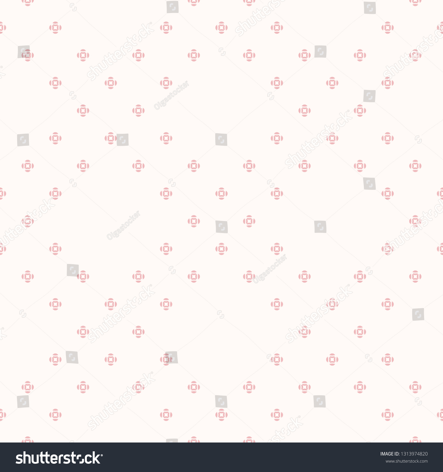 Subtle Vector Minimalist Floral Seamless Pattern Stock Vector Royalty