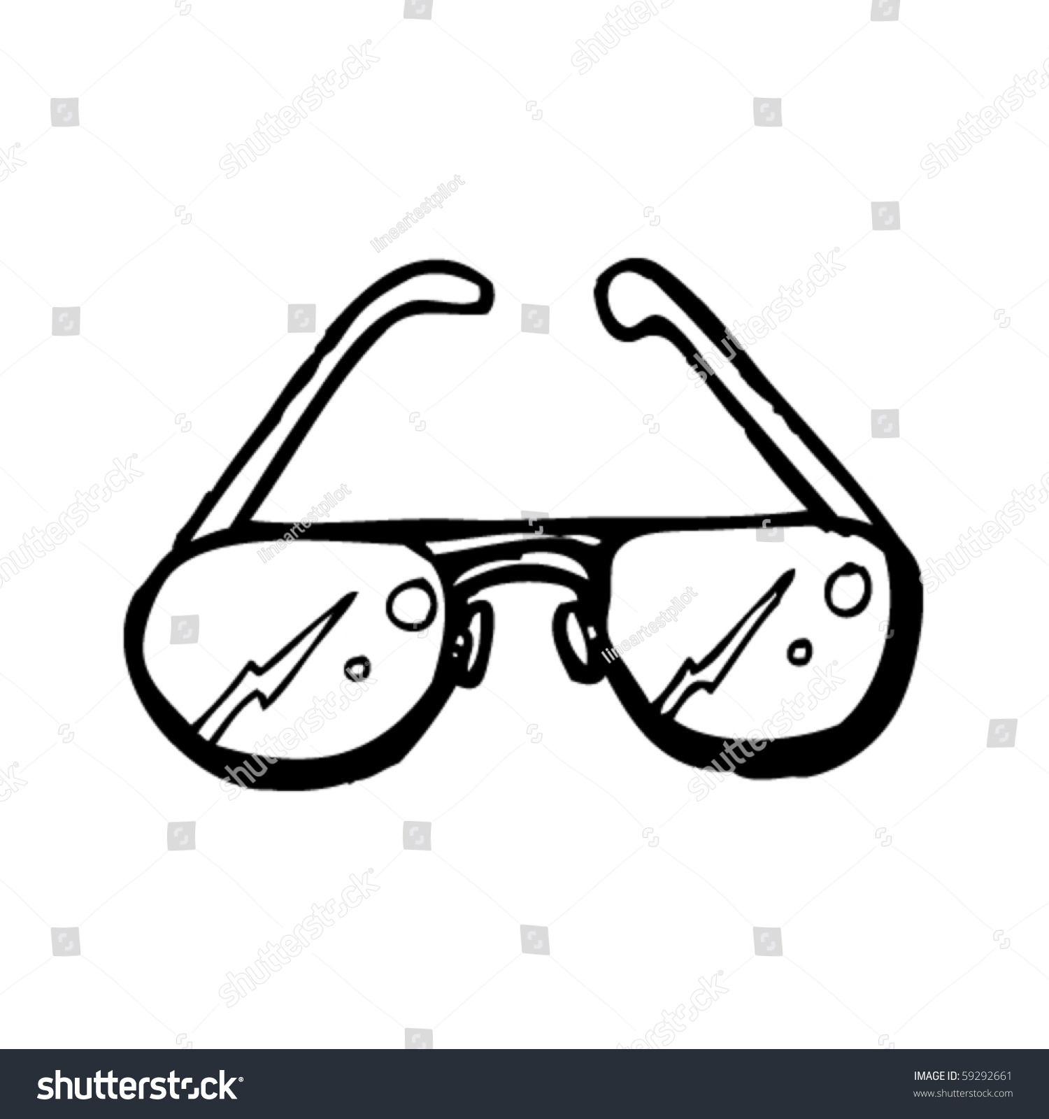 Sunglasses Cartoon Stock Vector Illustration 59292661 : Shutterstock