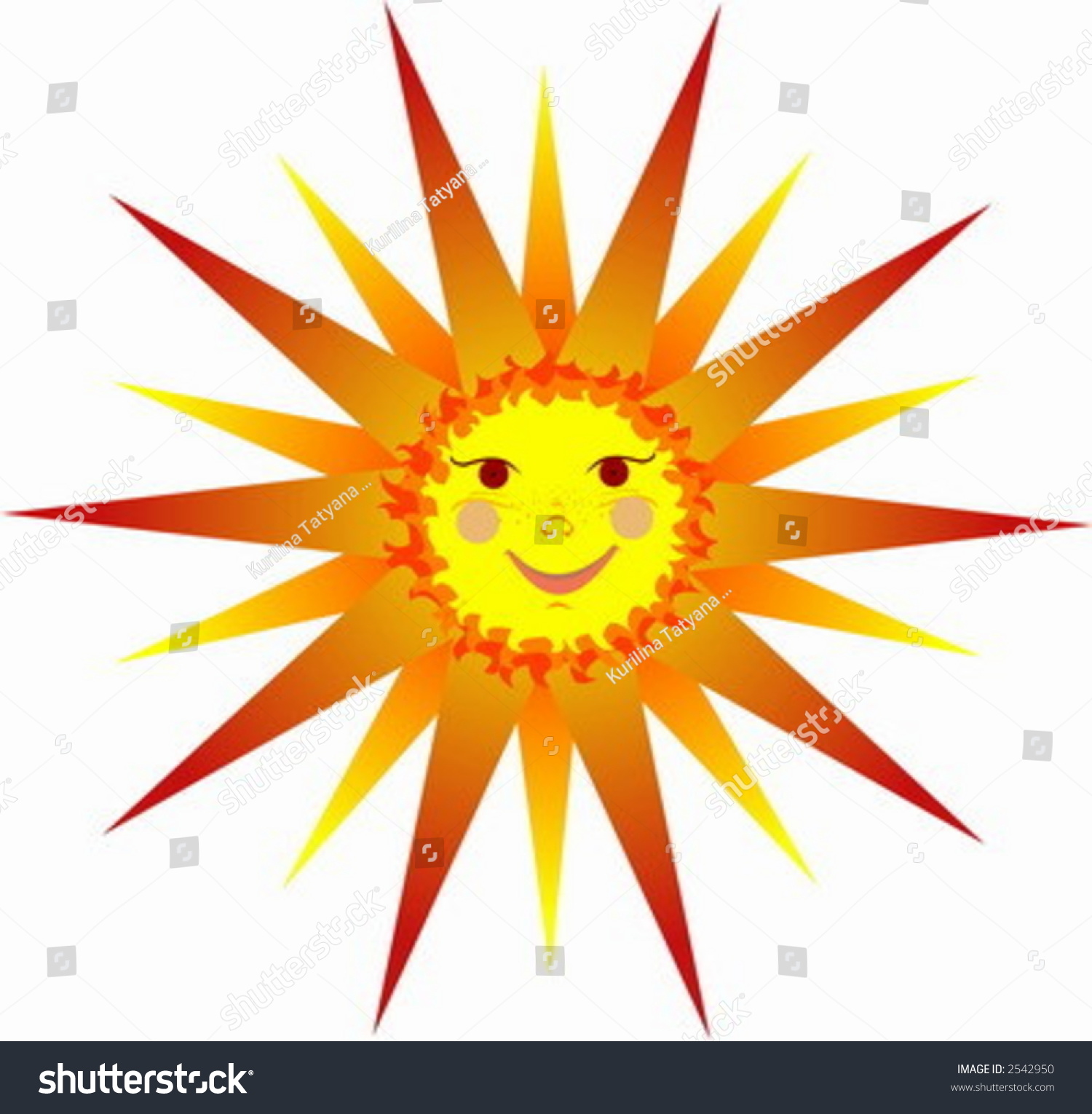 Sunny. Drawing. Stock Vector Illustration 2542950 Shutterstock