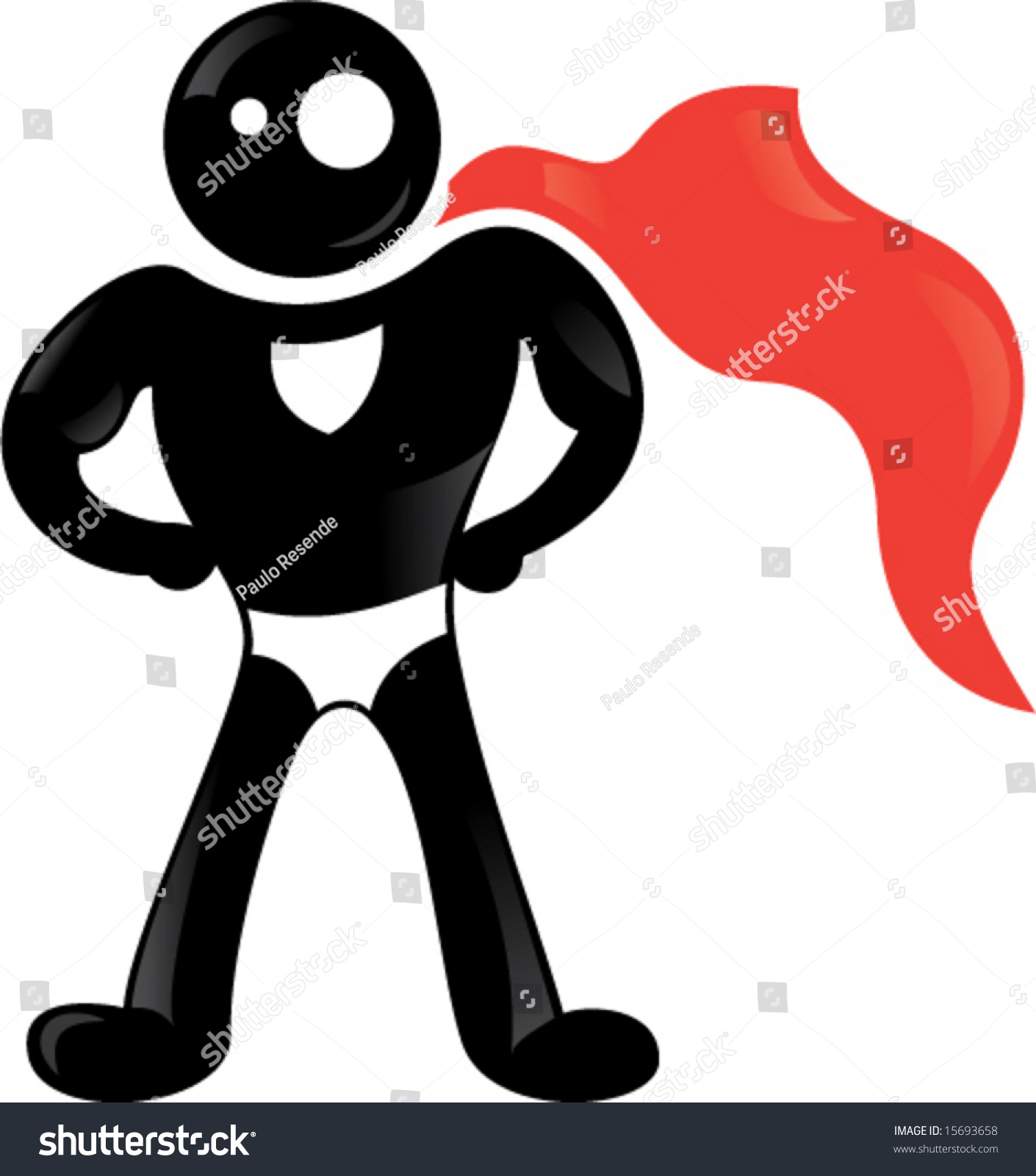 Super Hero Black Icon Stock Vector Illustration 15693658 : Shutterstock