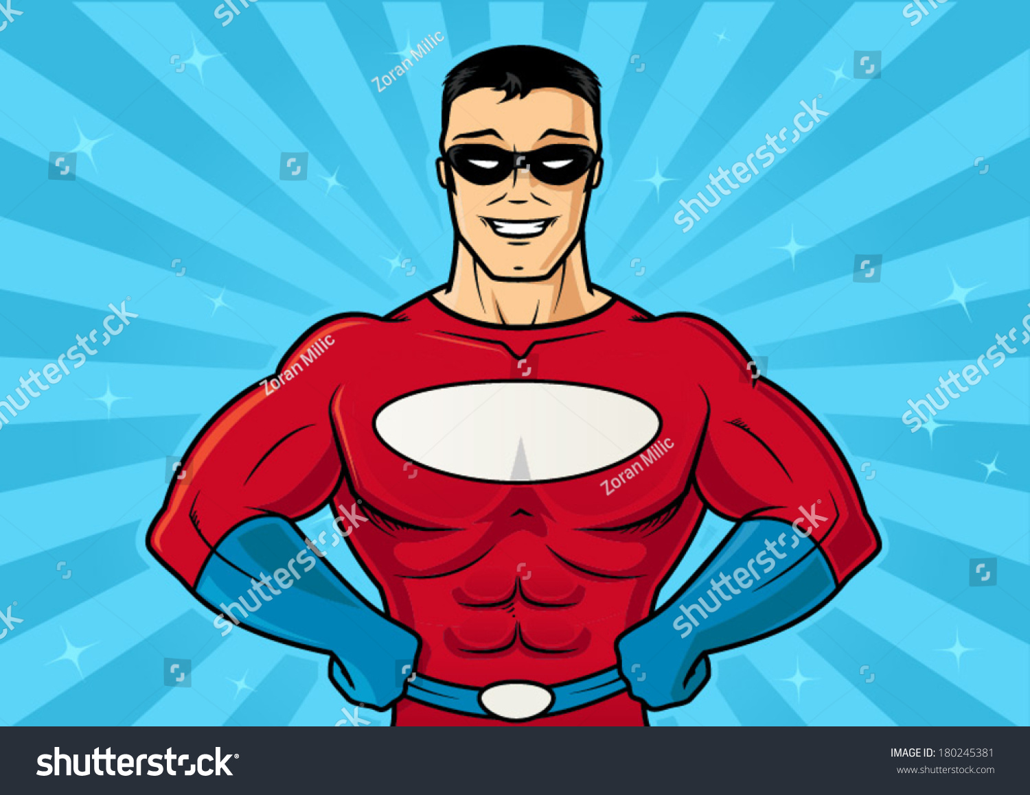 Superhero Stock Vector Illustration 180245381 : Shutterstock