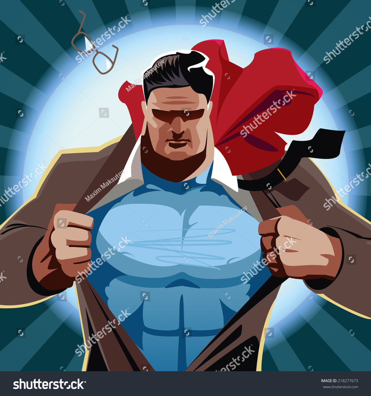 superman pulling open shirt