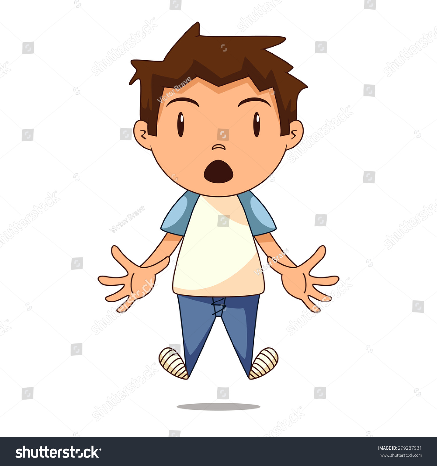 Surprised Child Vector Illustration Stock Vector 299287931 - Shutterstock