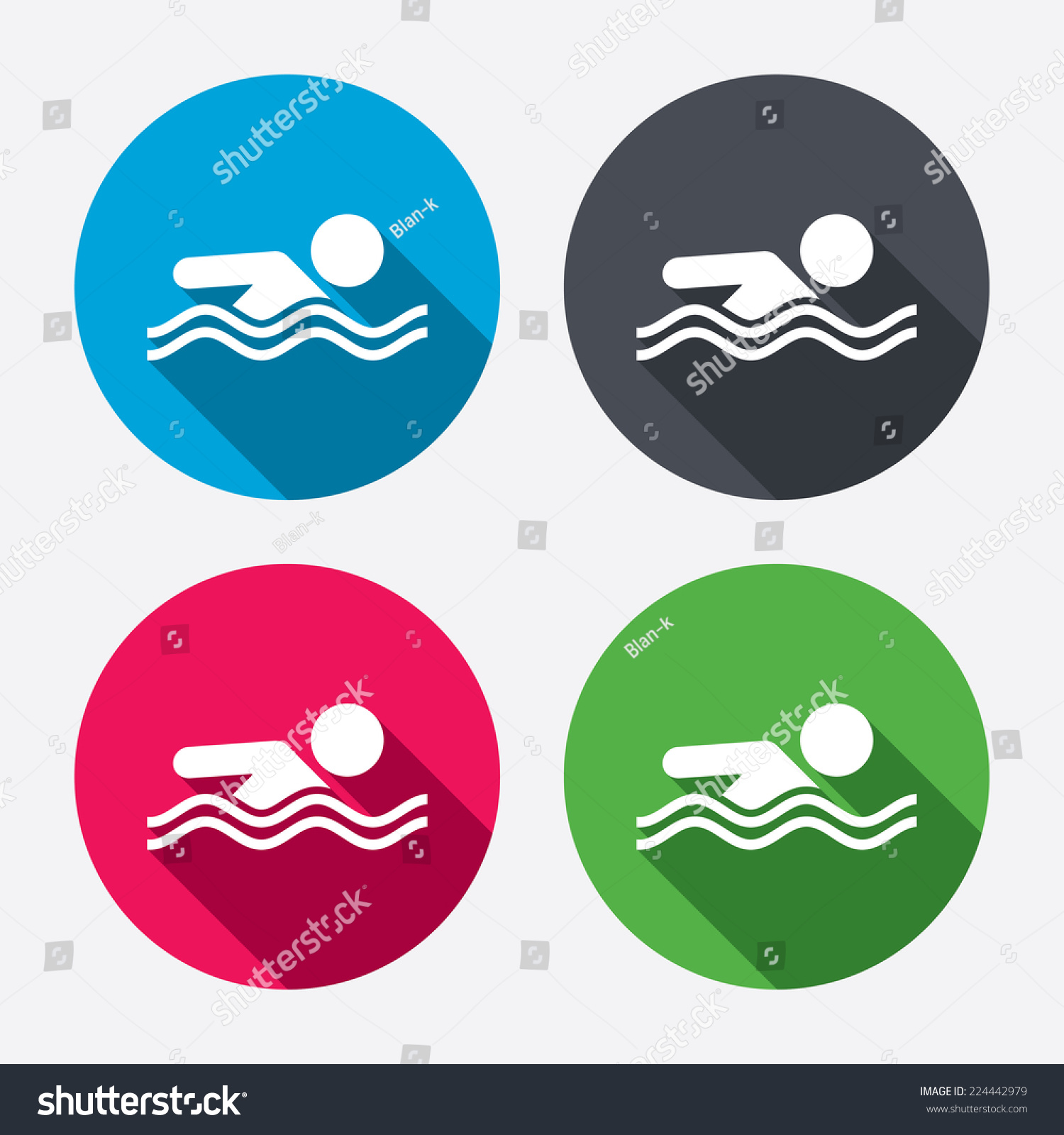 Swimming Sign Icon Pool Swim Symbol Stock Vector 224442979 Shutterstock