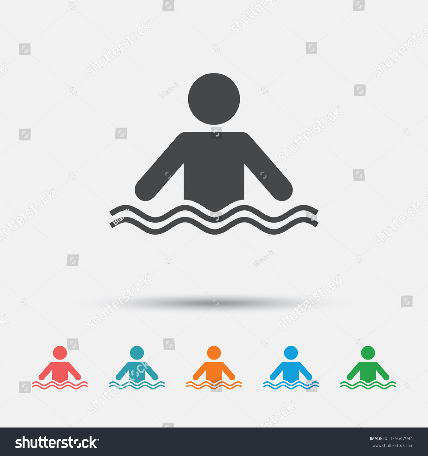 Swimming Sign Icon Pool Swim Symbol Stock Vector Royalty Free