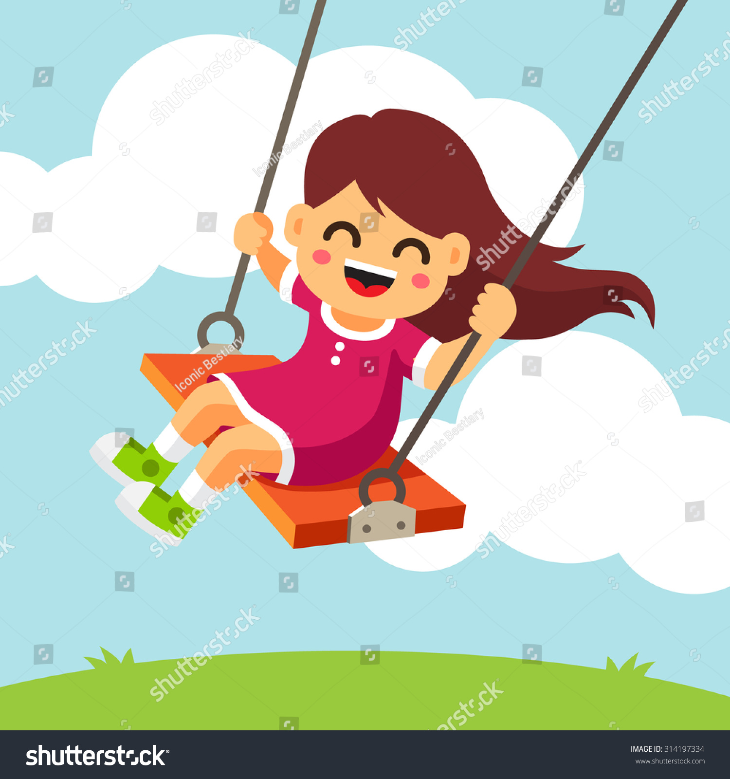 clipart girl on swing - photo #18