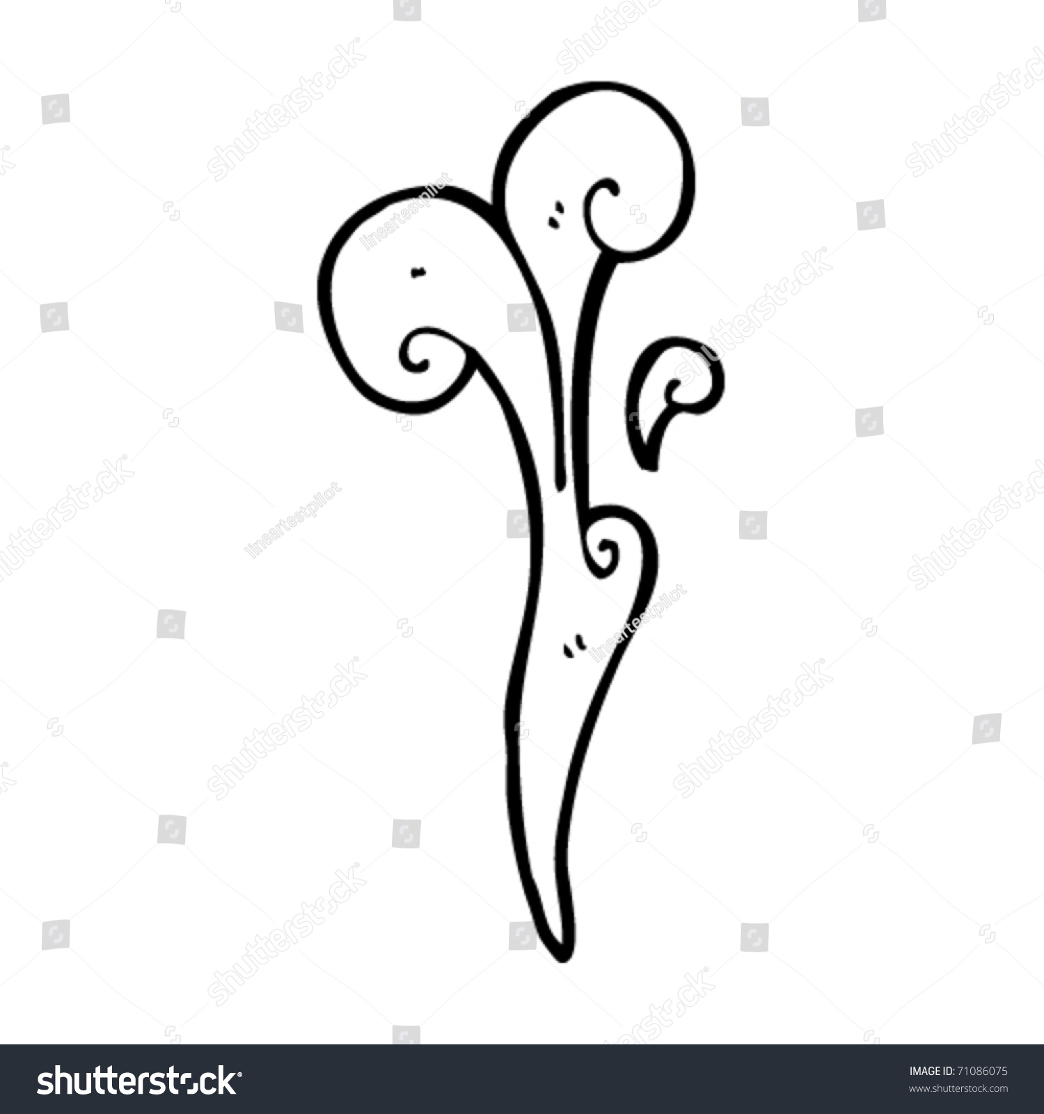 Swirly Smoke Cartoon Stock Vector Illustration 71086075 Shutterstock