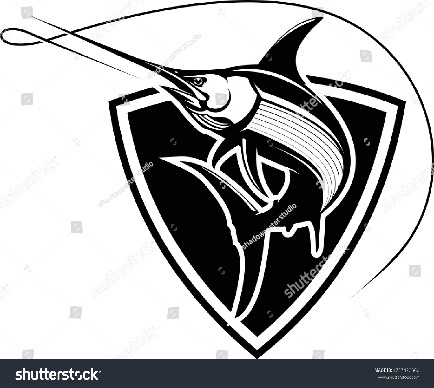 Swordfish Logo Unique Fresh Swordfish Logo Stock Vector Royalty Free