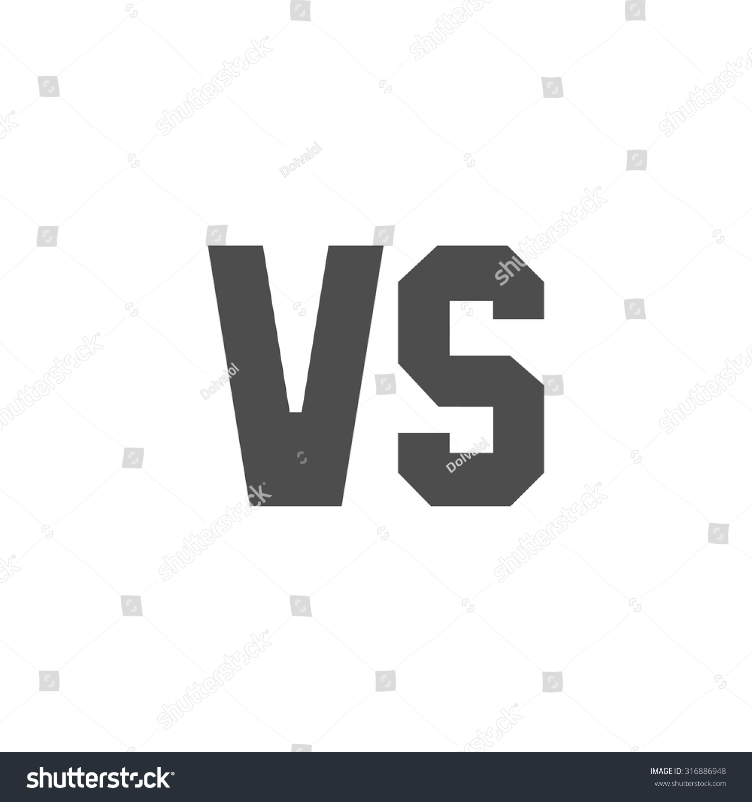 Concurso de símbolos VS ilustración vectorial vector de stock libre