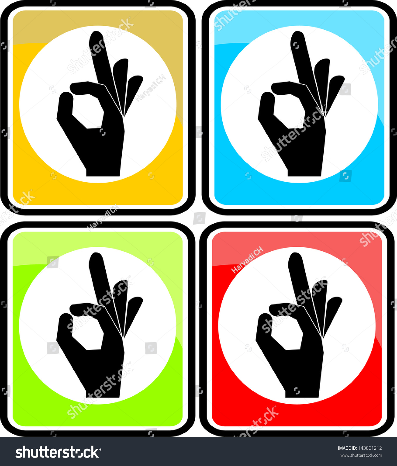 Symbol Human Okay Hand Sign Stock Vector Royalty Free