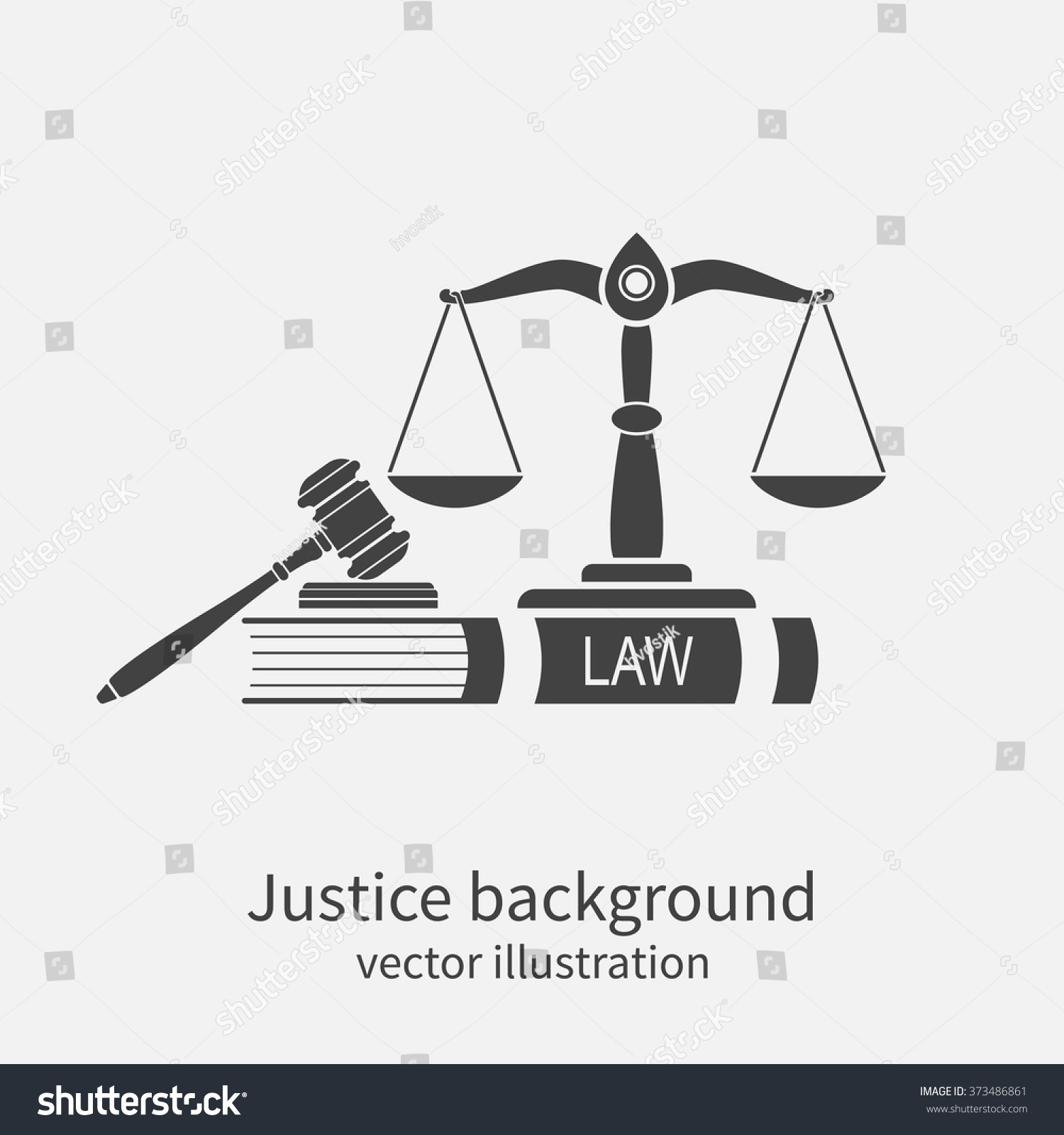 Symbol Of Law And Justice Concept Law And Justice Scales Of Justice Gavel And Book Vector