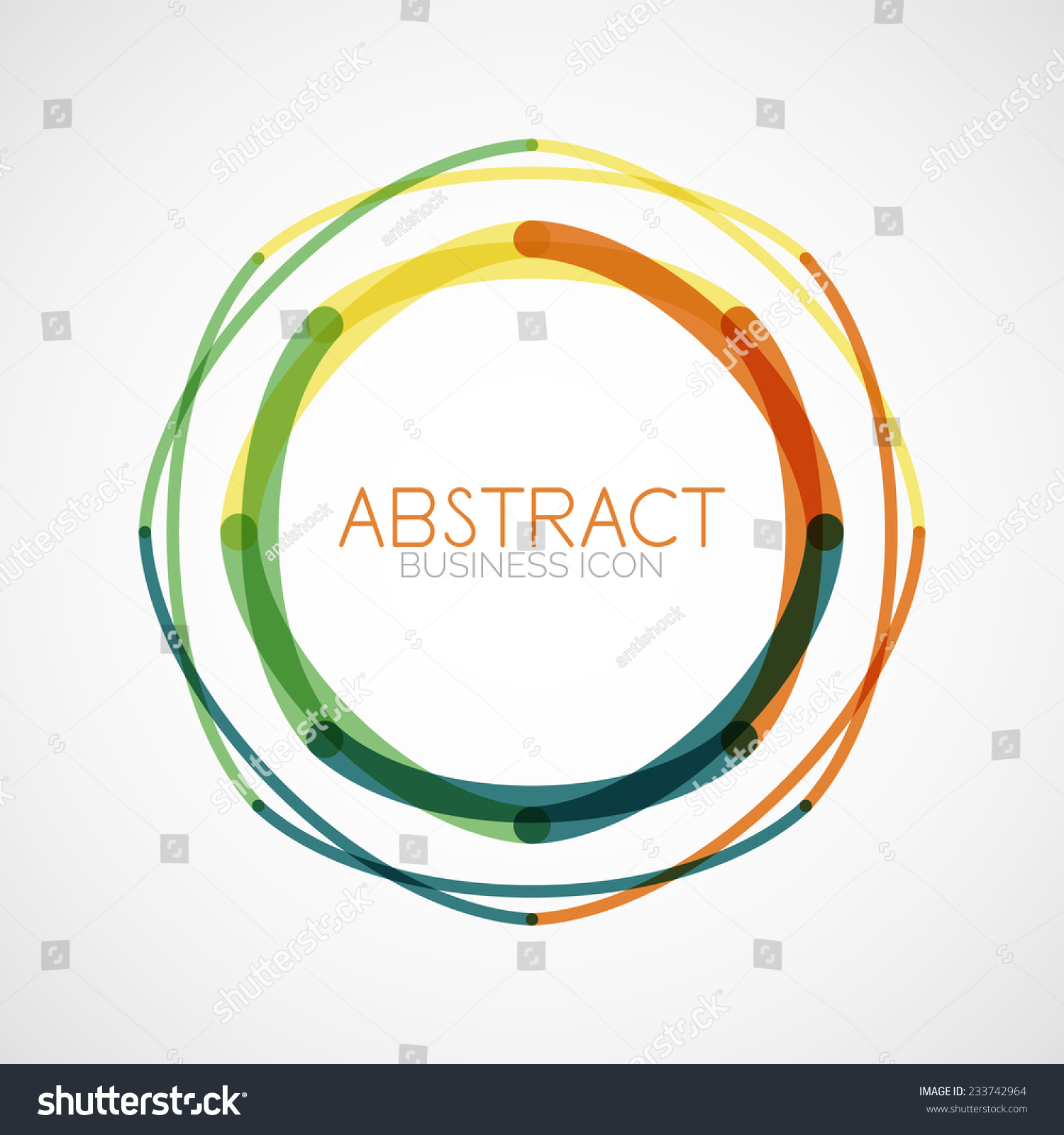 Symmetric Abstract Geometric Shape Business Symbol Stock Vector 