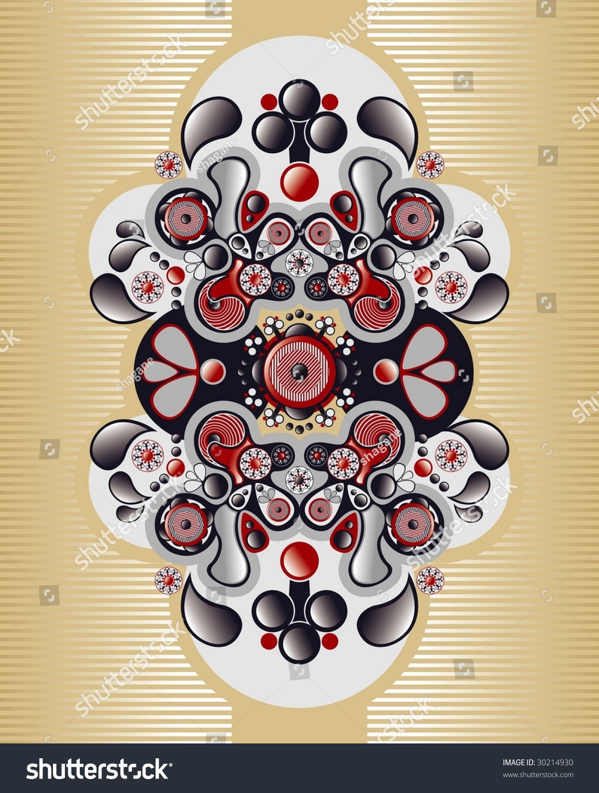 Abstract Dynamical Symmetric Composition Symmetric Composition Stock Vector Illustration 30214930