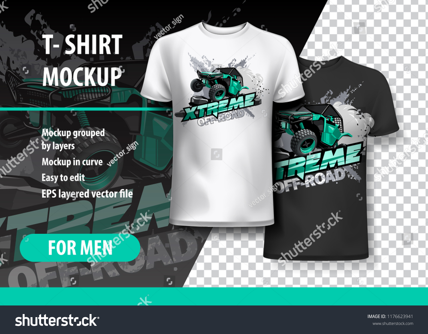 Tshirt Template Fully Editable Atv Offroad Vector De Stock Libre De