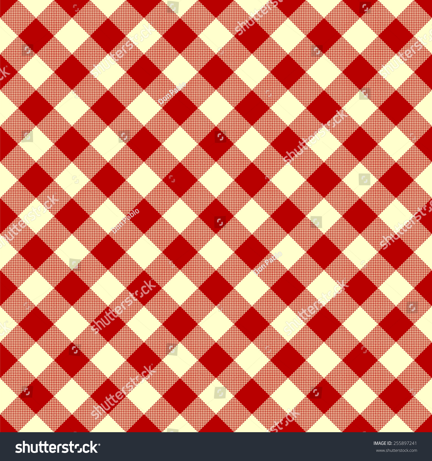 Tablecloth - Red Checkered Pattern Stock Vector Illustration 255897241