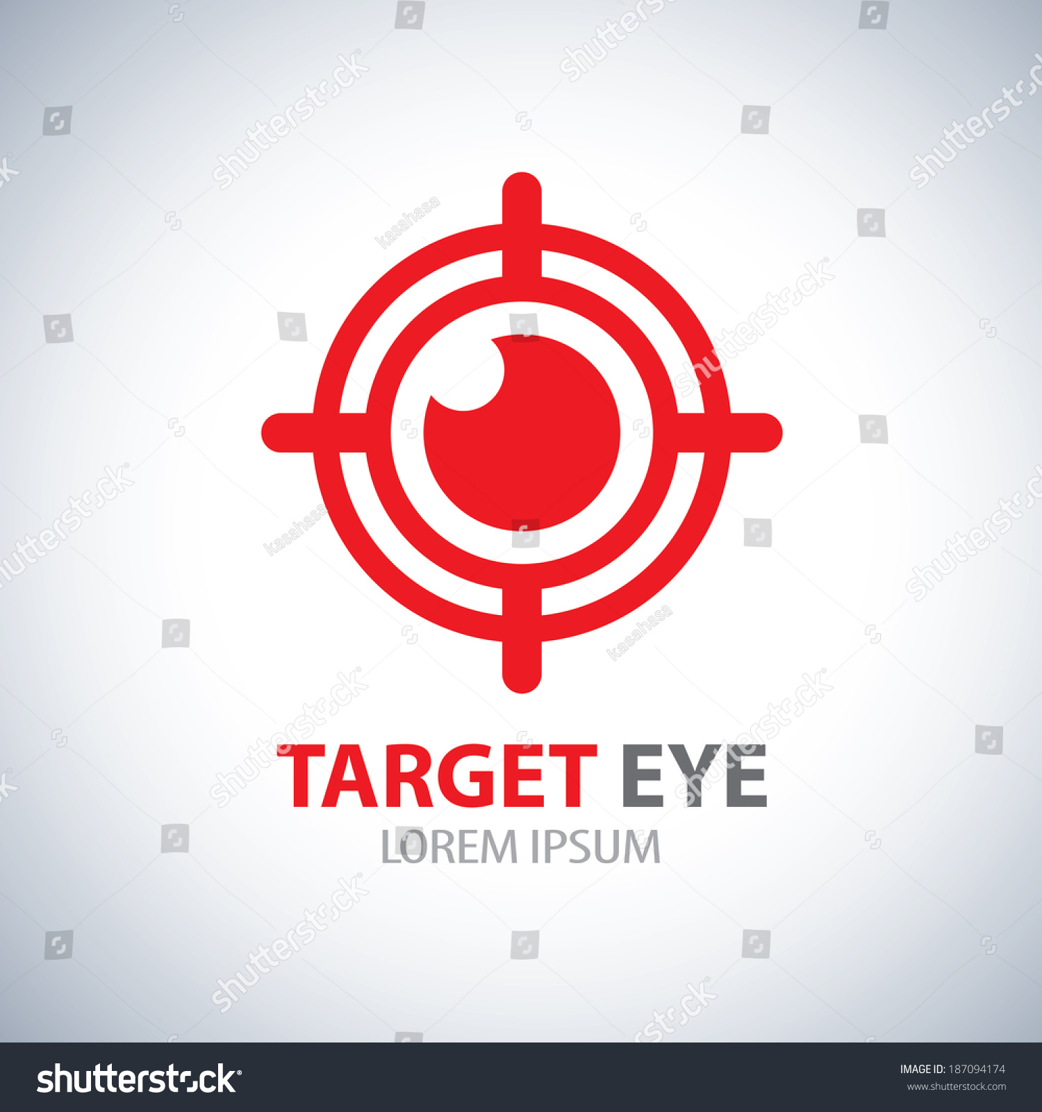 Target Eye Symbol Icon. Vector Illustration, Logo Template Design - 187094174 : Shutterstock