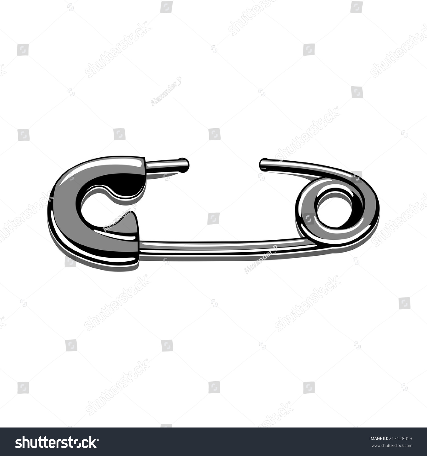 Tattoo safety pin vector stencil Tattoo safety pin vector stencil